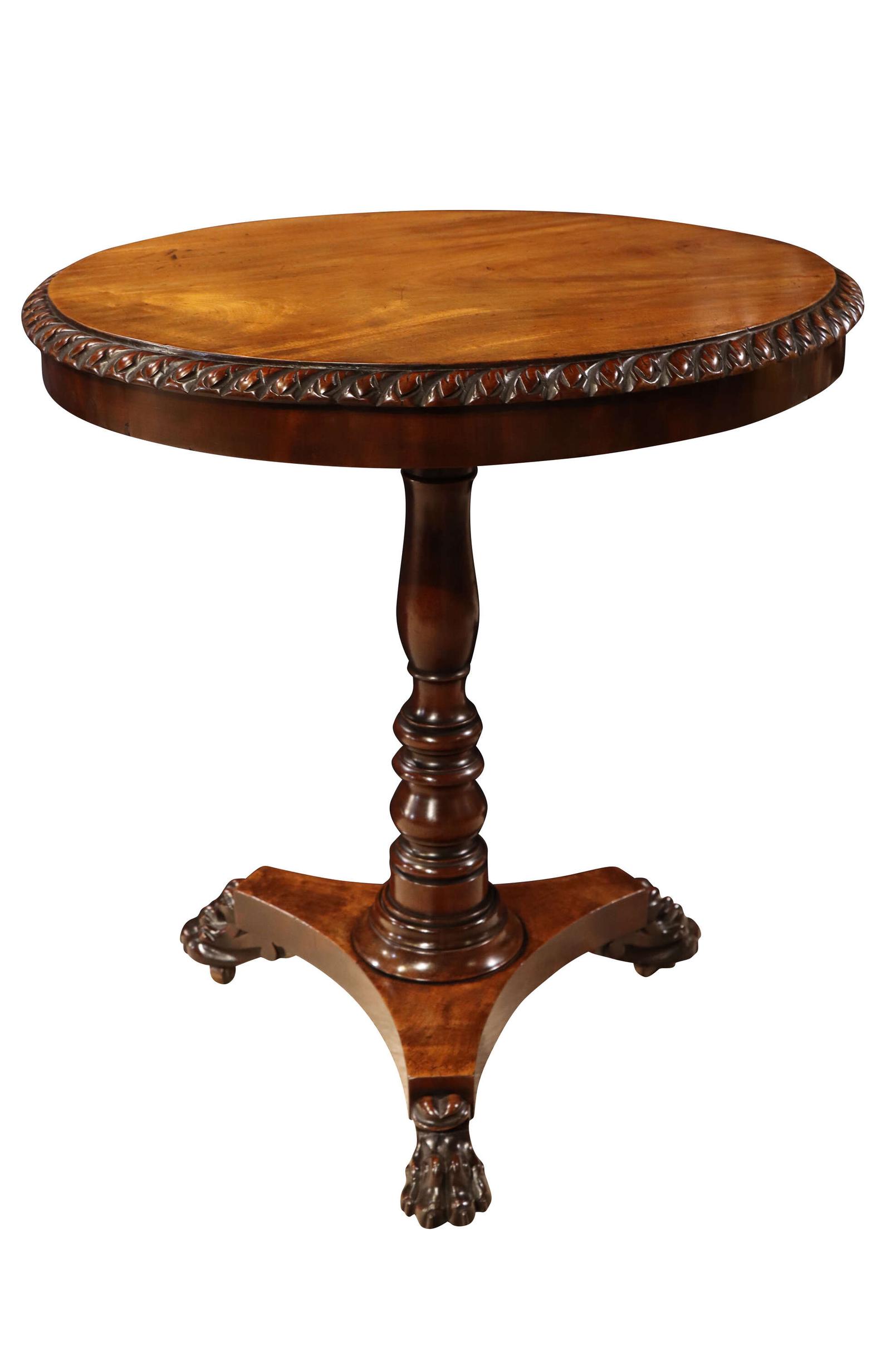 19th Century mahogany tripod wine / lamp table (1 of 5) 19th Century mahogany tripod wine / lamp table (1 of 5)