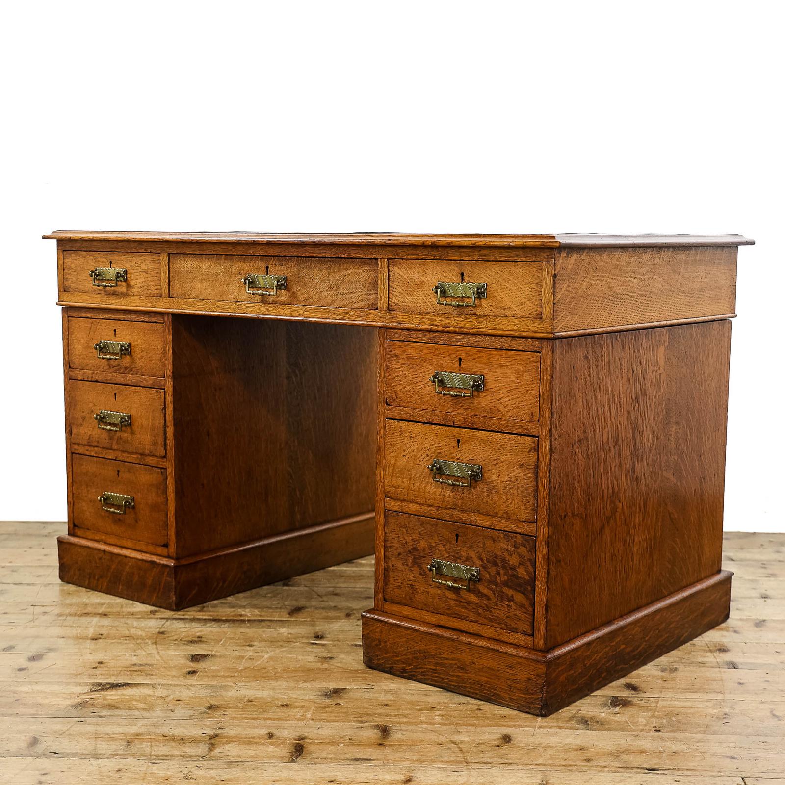 Antique Edwardian Twin Pedestal Desk (1 of 10) Antique Edwardian Twin Pedestal Desk (1 of 10)