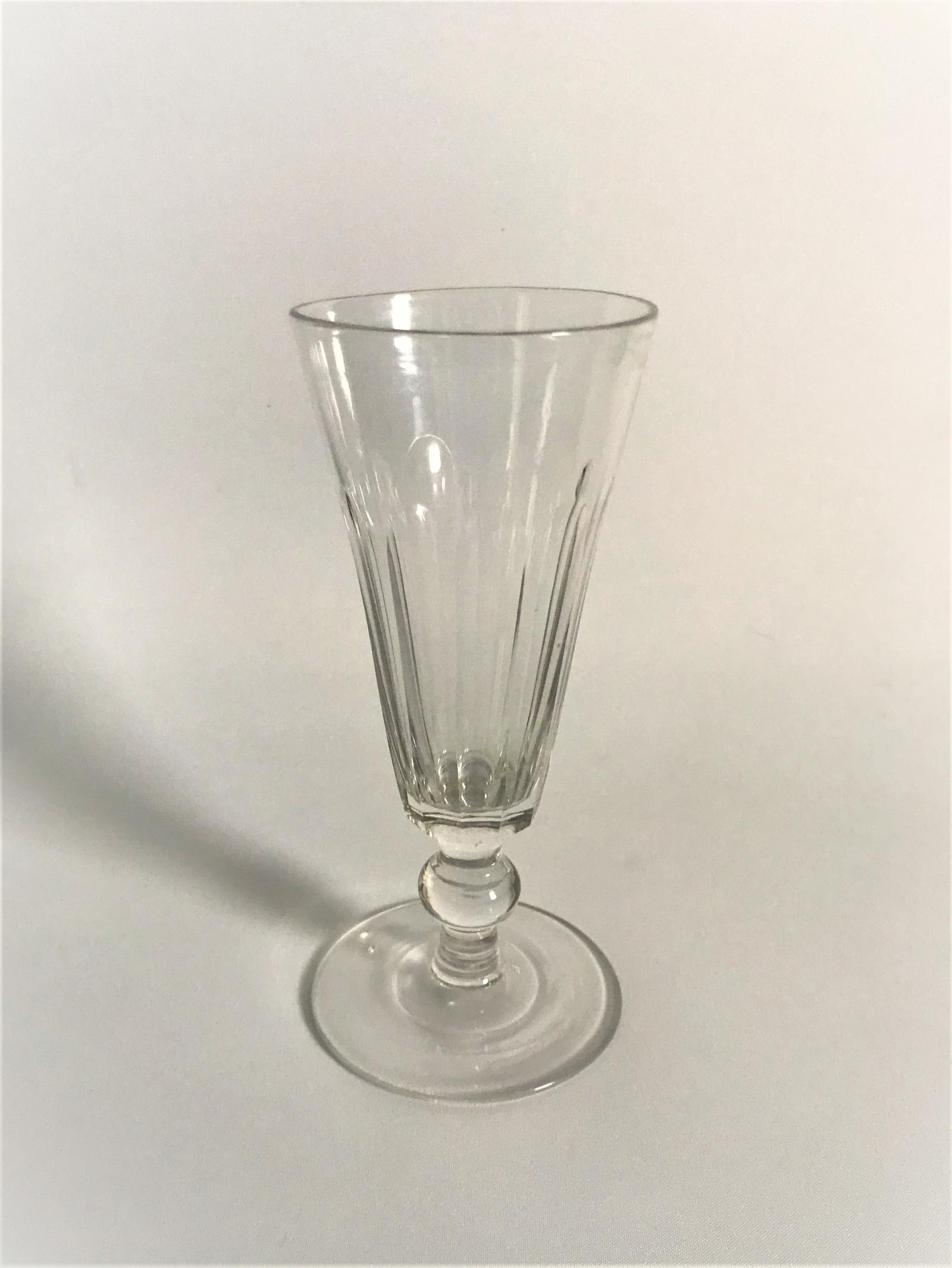 Lovely Victorian Slice Cut Wine Flute (1 of 3)