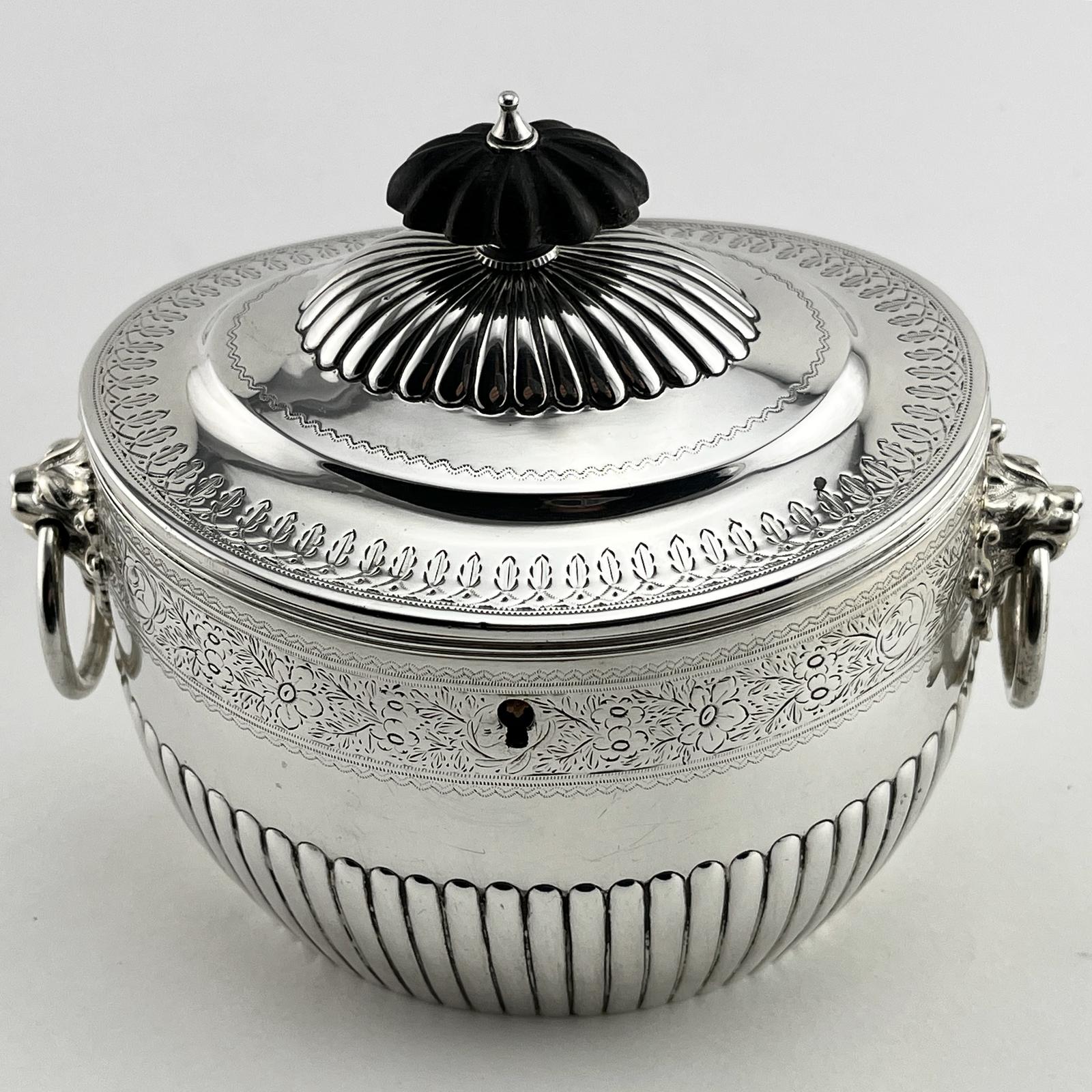 Charming Georgian Style Victorian Sterling Silver Tea Caddy (1 of 7)