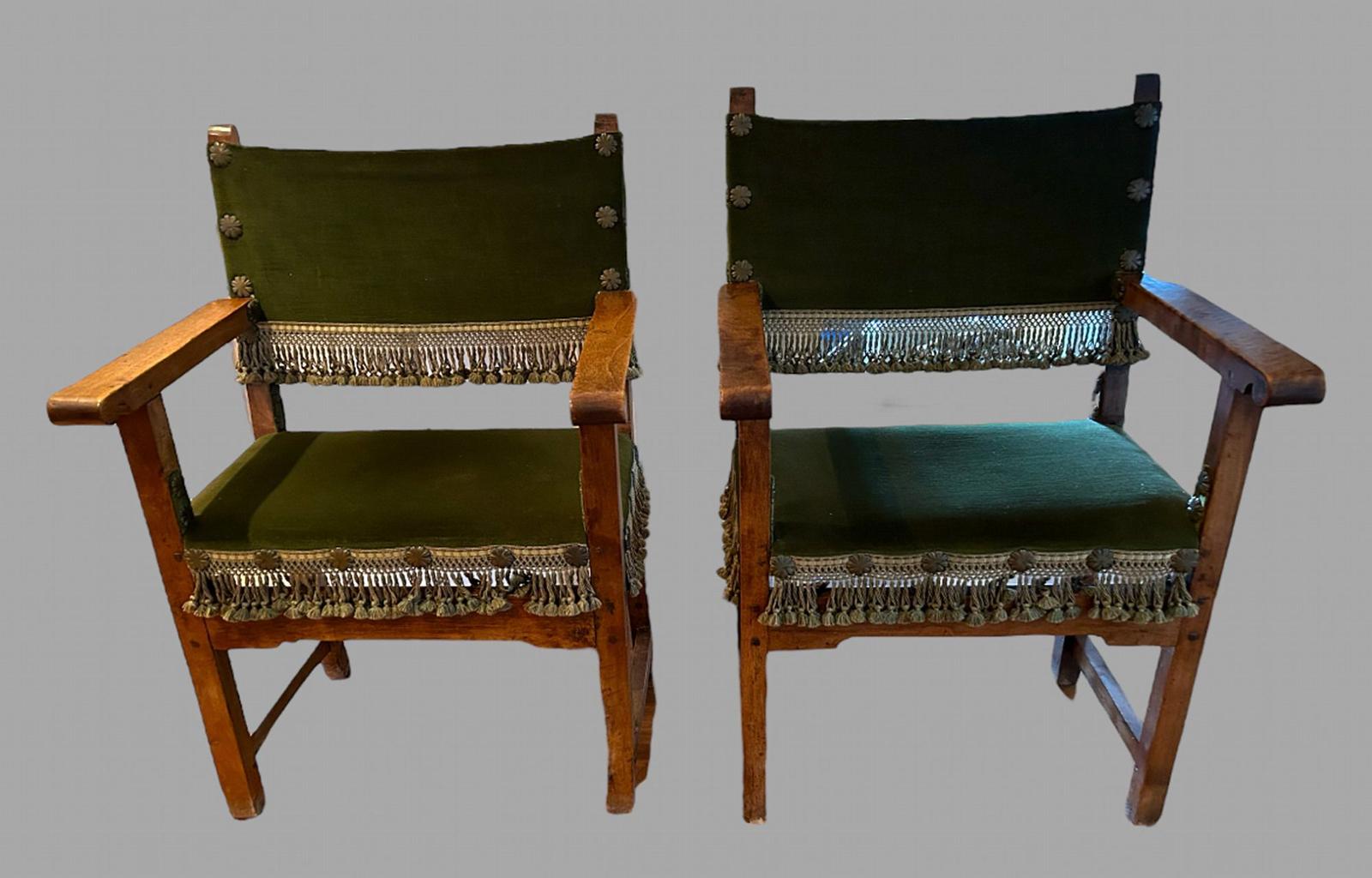 Pair of 17th Century Spanish Walnut Chairs (1 of 4) Pair of 17th Century Spanish Walnut Chairs (1 of 4)