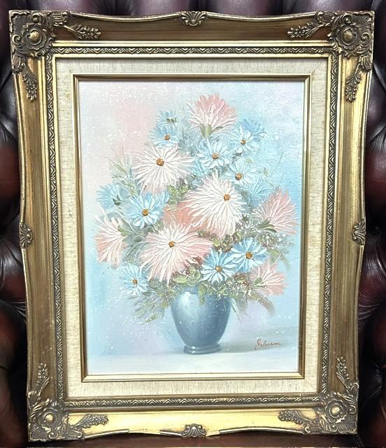 Giltwood Framed Oil on Canvas Still Life, Signed by Artist 'Johnson' (1 of 2) Giltwood Framed Oil on Canvas Still Life, Signed by Artist 'Johnson' (1 of 2)