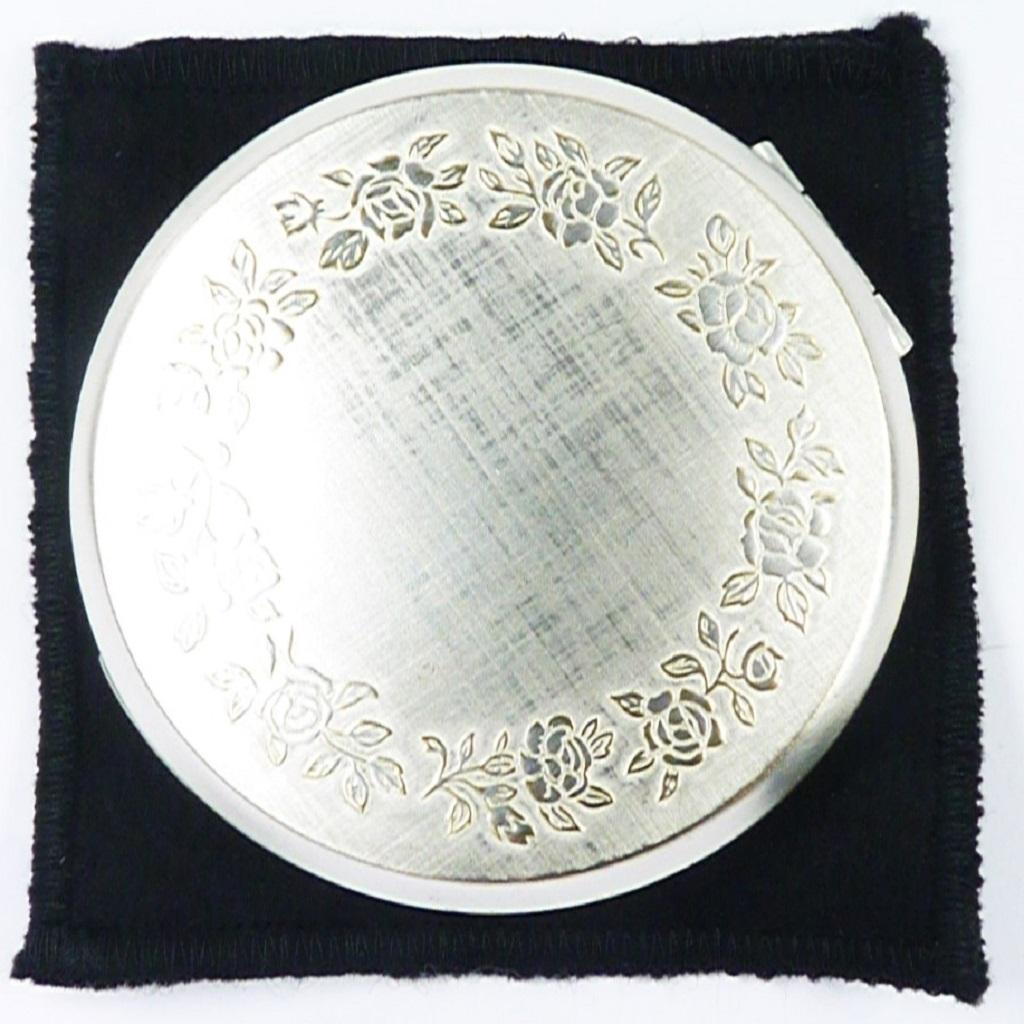 Vintage Silver Plated Rose Stratton Compact (1 of 7)