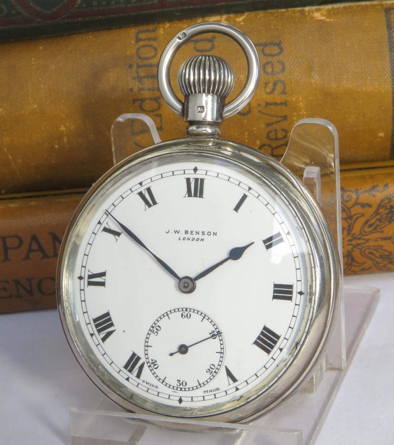 Pocket Watch: 1936 Silver Cyma Pocket Watch for J W Benson - Lovely Condition (1 of 5) Pocket Watch: 1936 Silver Cyma Pocket Watch for J W Benson - Lovely Condition (1 of 5)