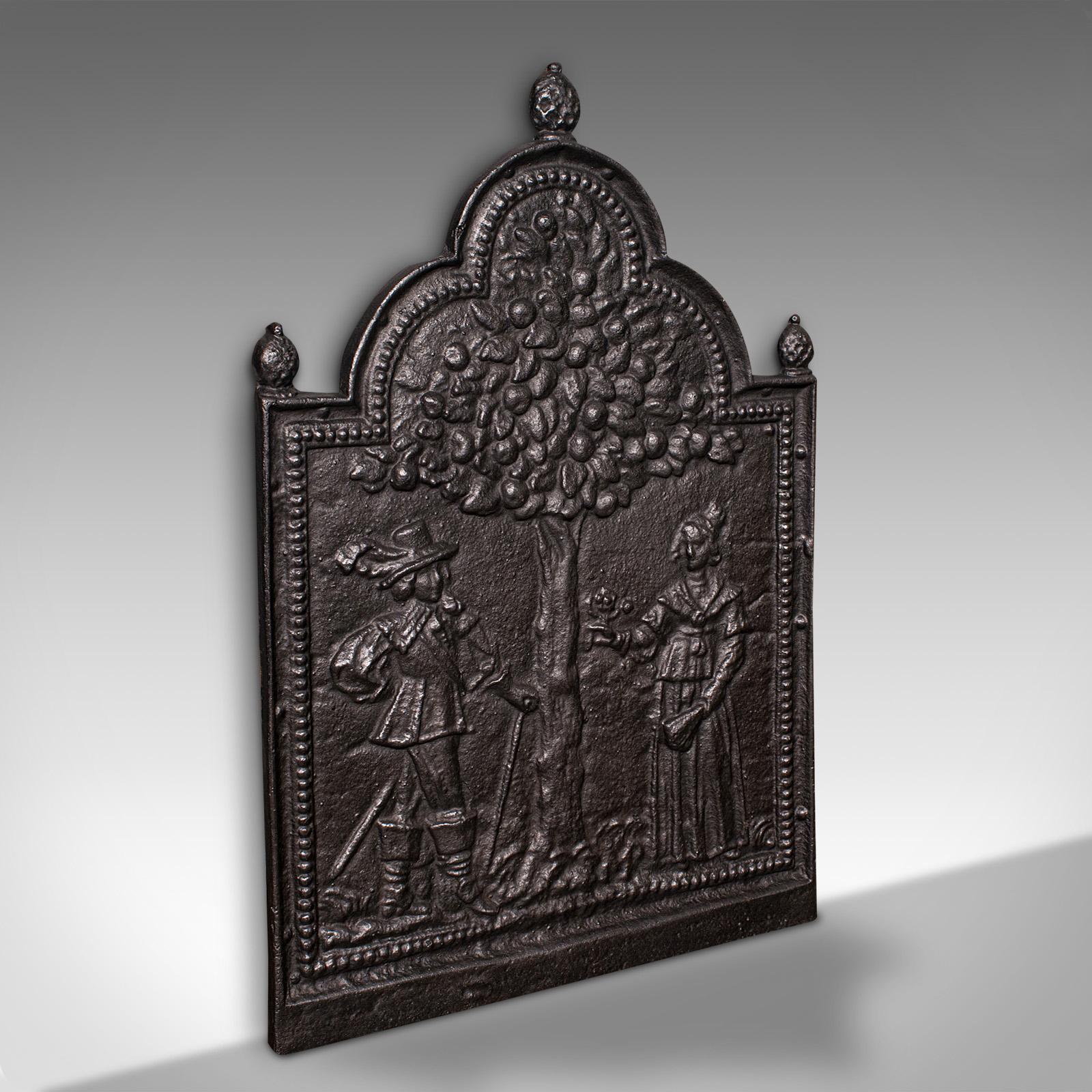 Antique Decorative Fire Back, English, Fireplace, Hearth, Backrest, Victorian (1 of 8)