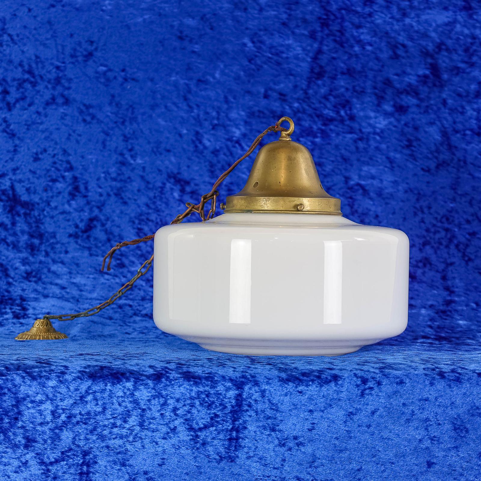 Large Schoolhouse Opaline Pendant Light (1 of 3)