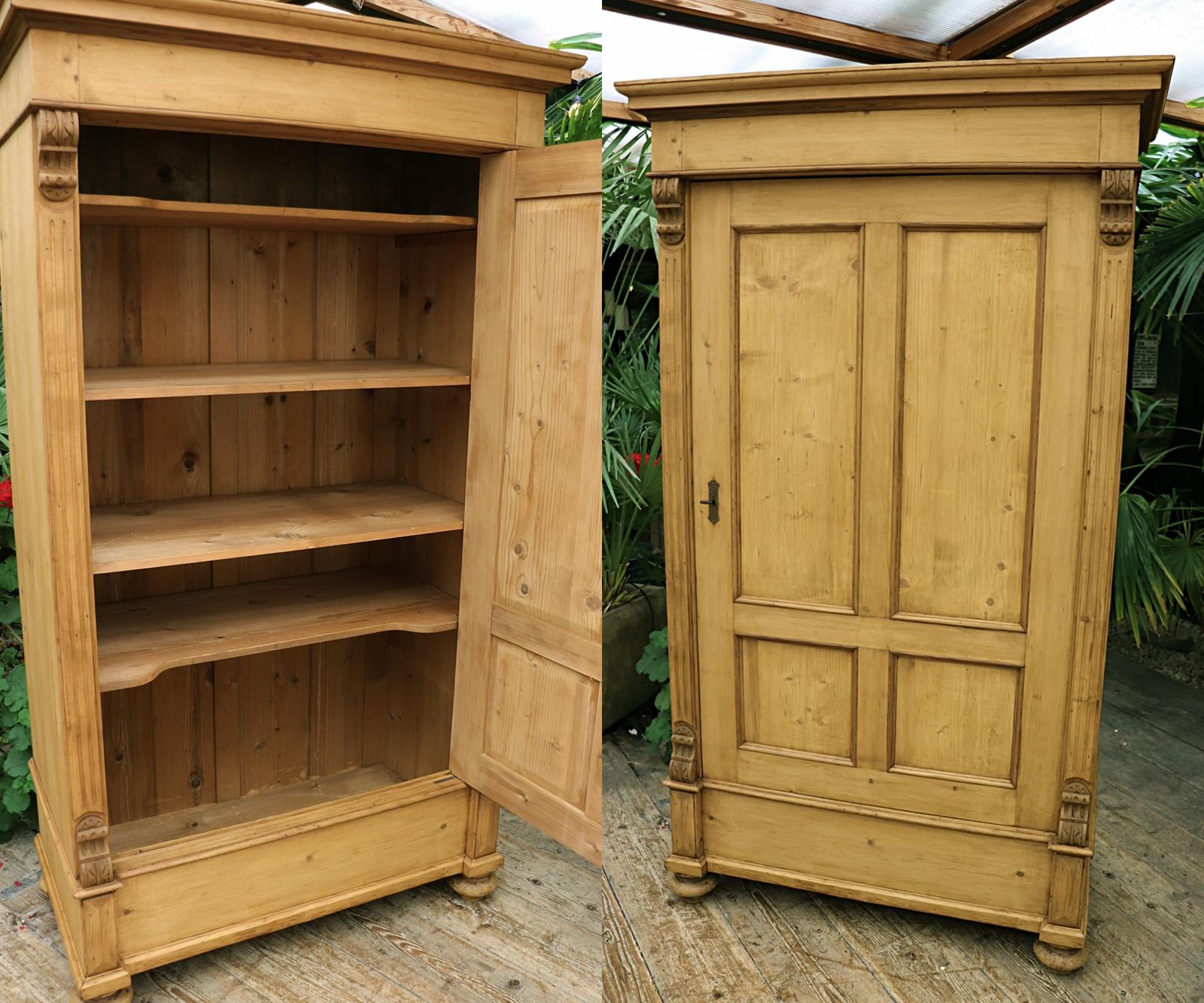 Big! Old Victorian Shelved Pine Cupboard-linen / Larder / Food / Wardrobe (1 of 14)