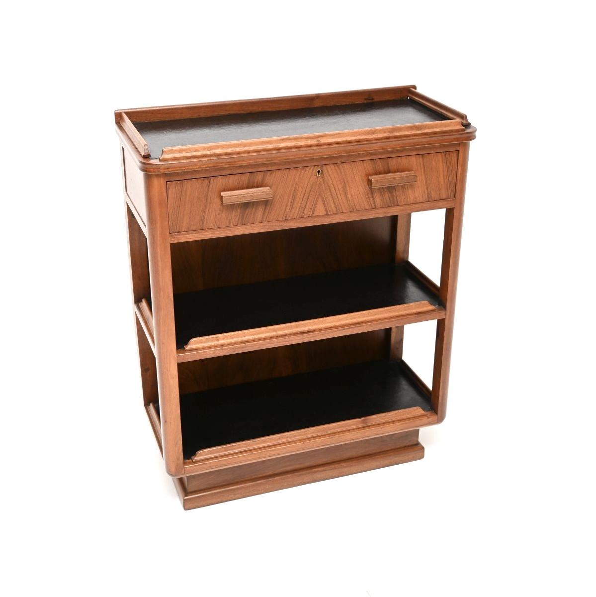 Art Deco Walnut and Leather Bookcase / Console Table by Waring and Gillows (1 of 8) Art Deco Walnut and Leather Bookcase / Console Table by Waring and Gillows (1 of 8)