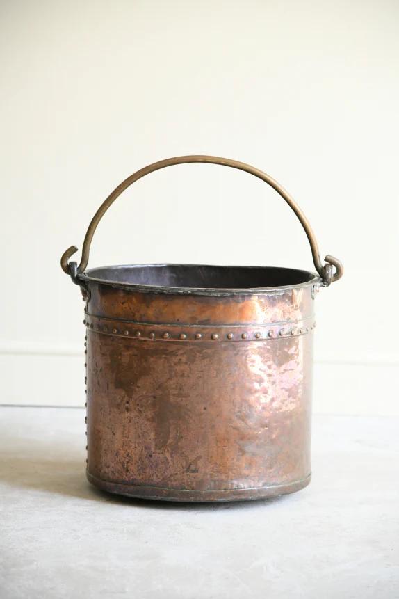 Copper Riveted Coal Bucket (1 of 9)