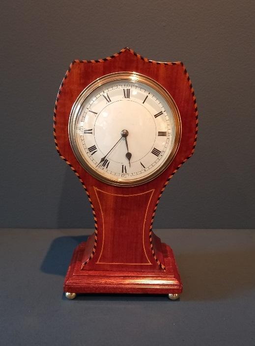 Antique Herringbone Inlaid Mantel Clock 37163 / LA416461