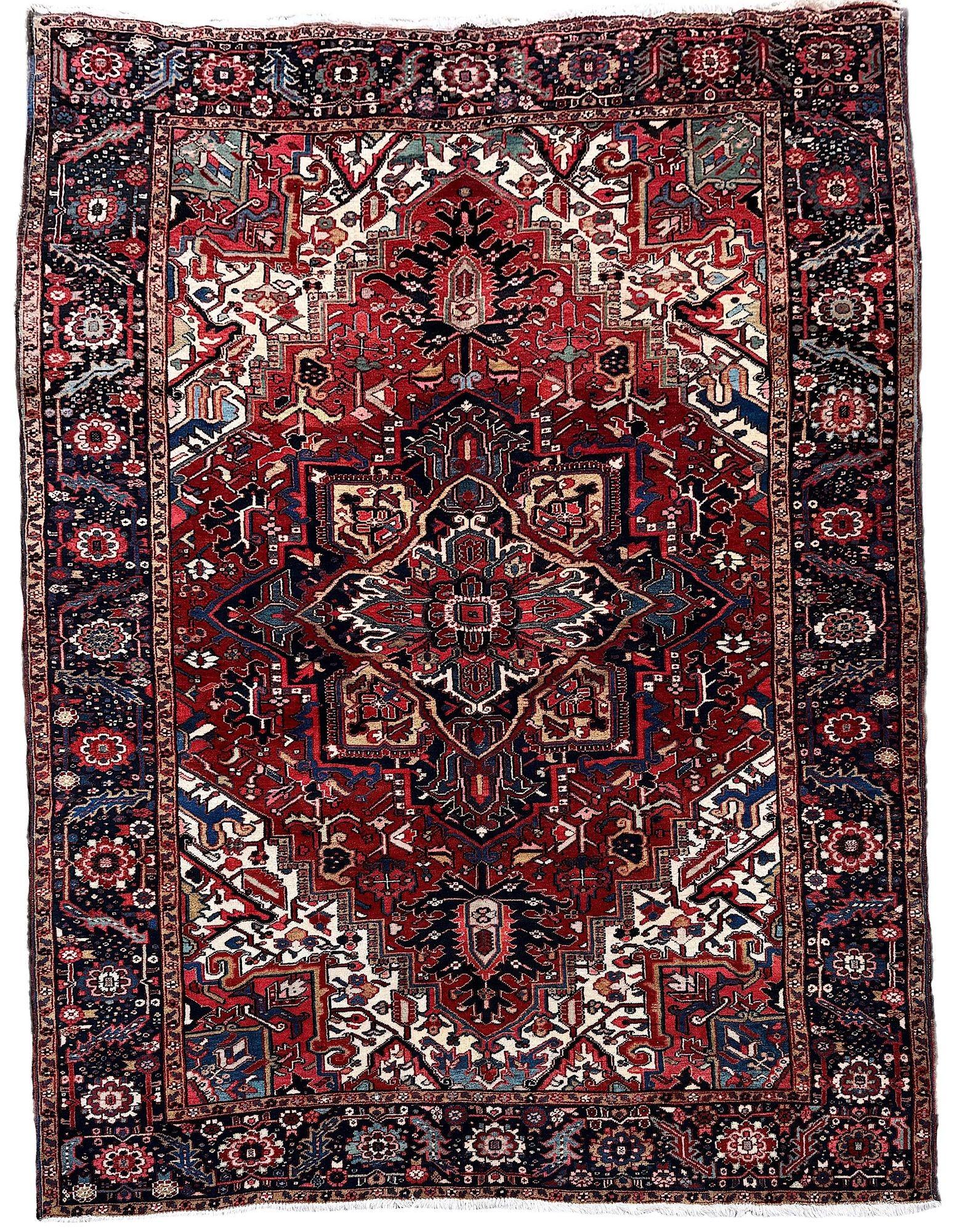 Antique Heriz Carpet 2.96m x 2.15m (1 of 20)