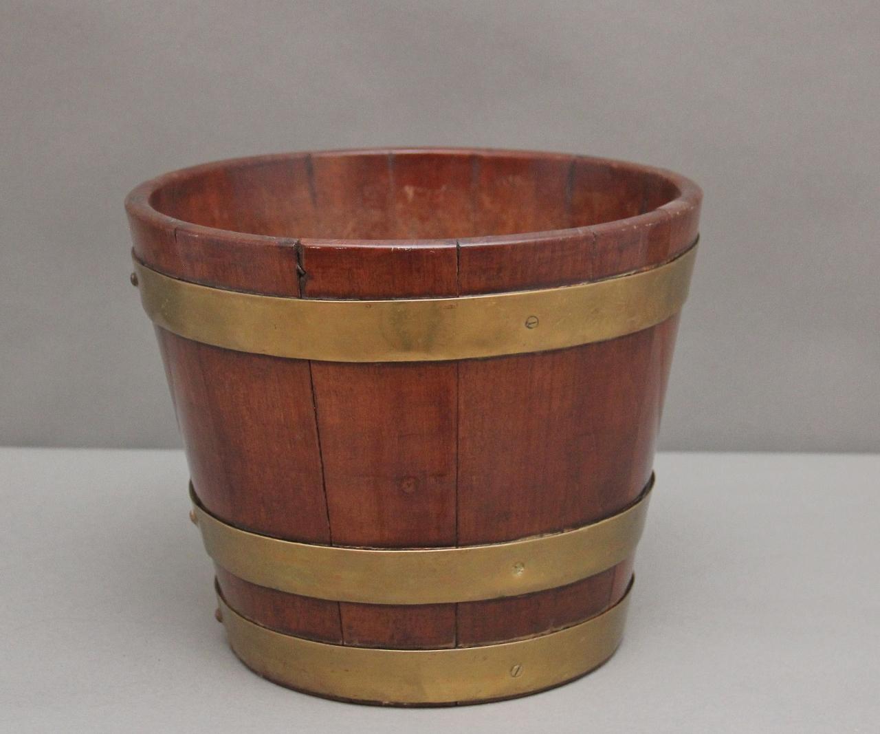Early 19th Century Mahogany Brass Bound Bucket (1 of 7)