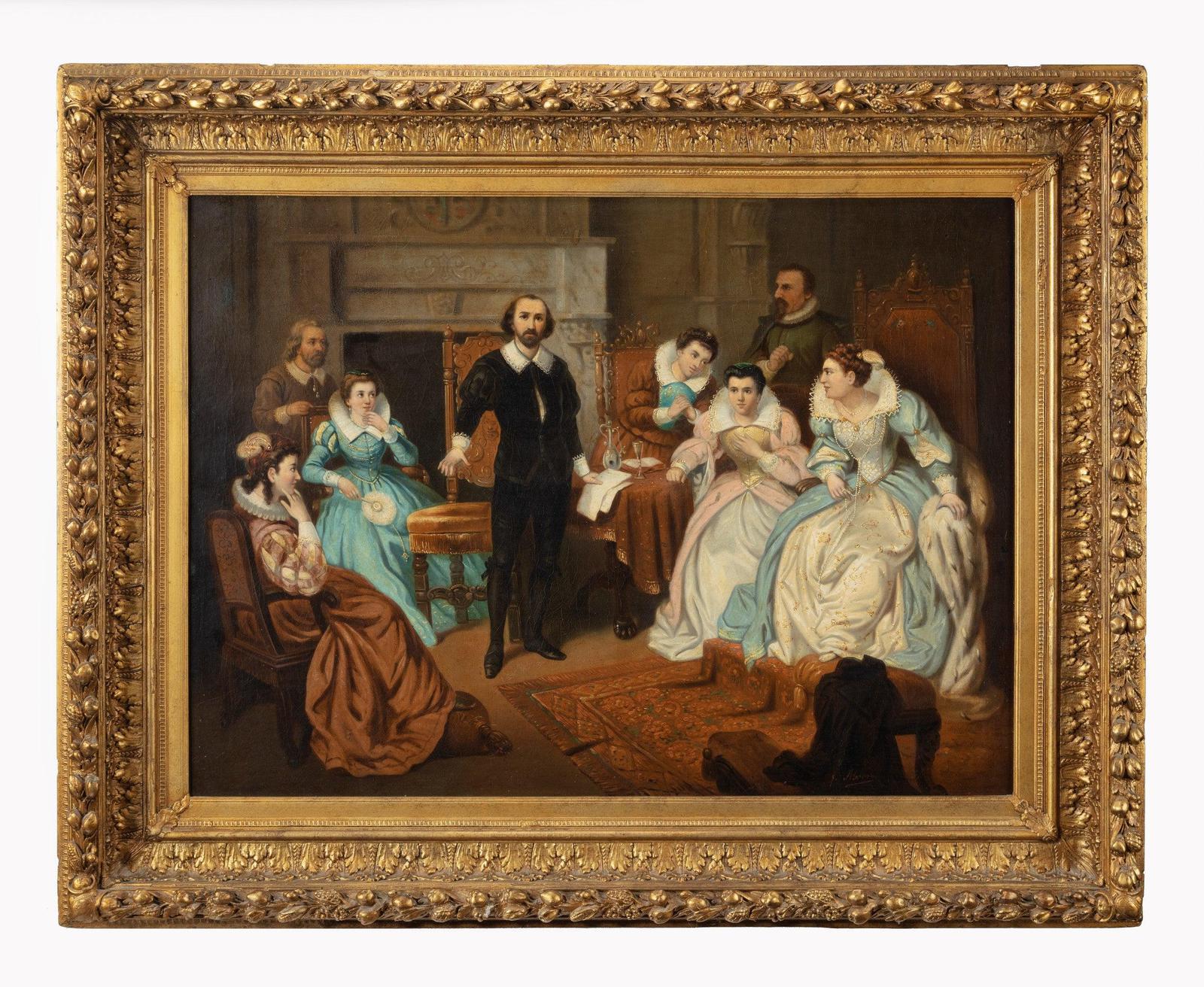 Large 19th Century Scene of William Shakespeare, British School Oil on Canvas (1 of 4) Large 19th Century Scene of William Shakespeare, British School Oil on Canvas (1 of 4)