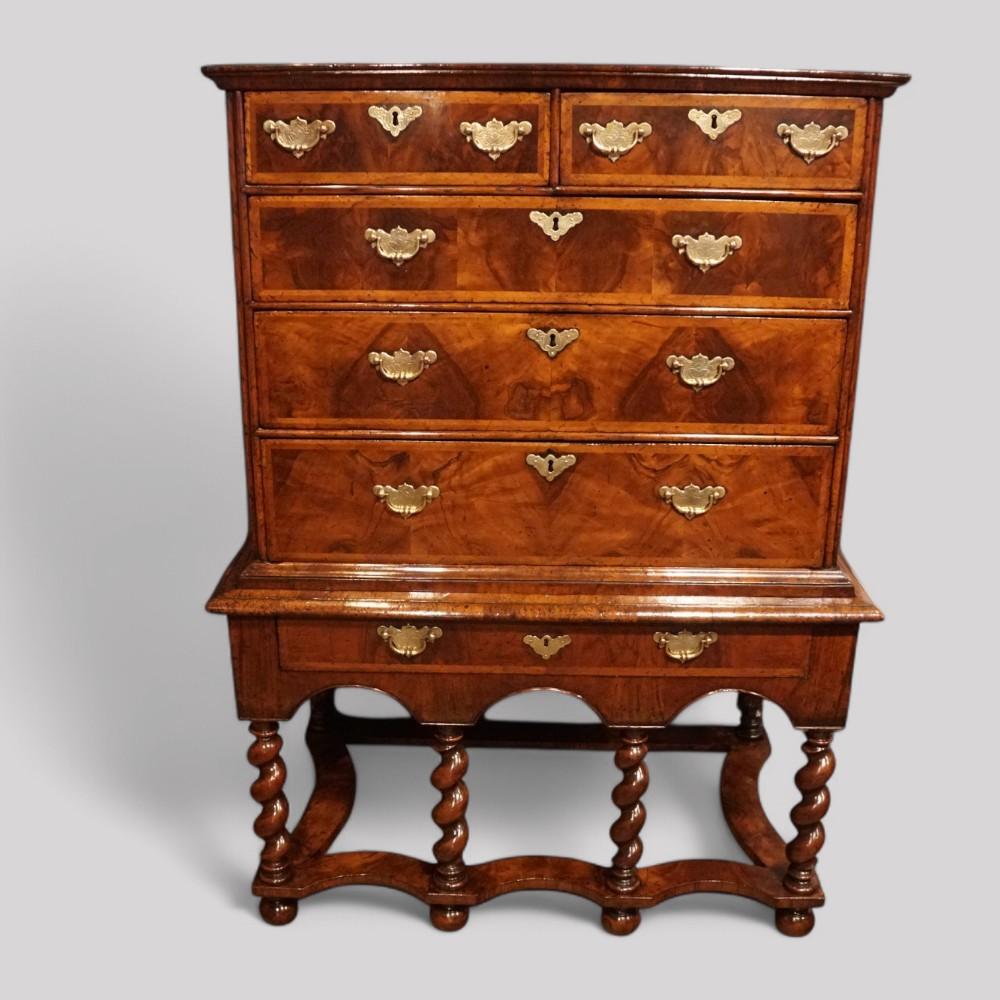 William and Mary Walnut Chest on Stand (1 of 16)