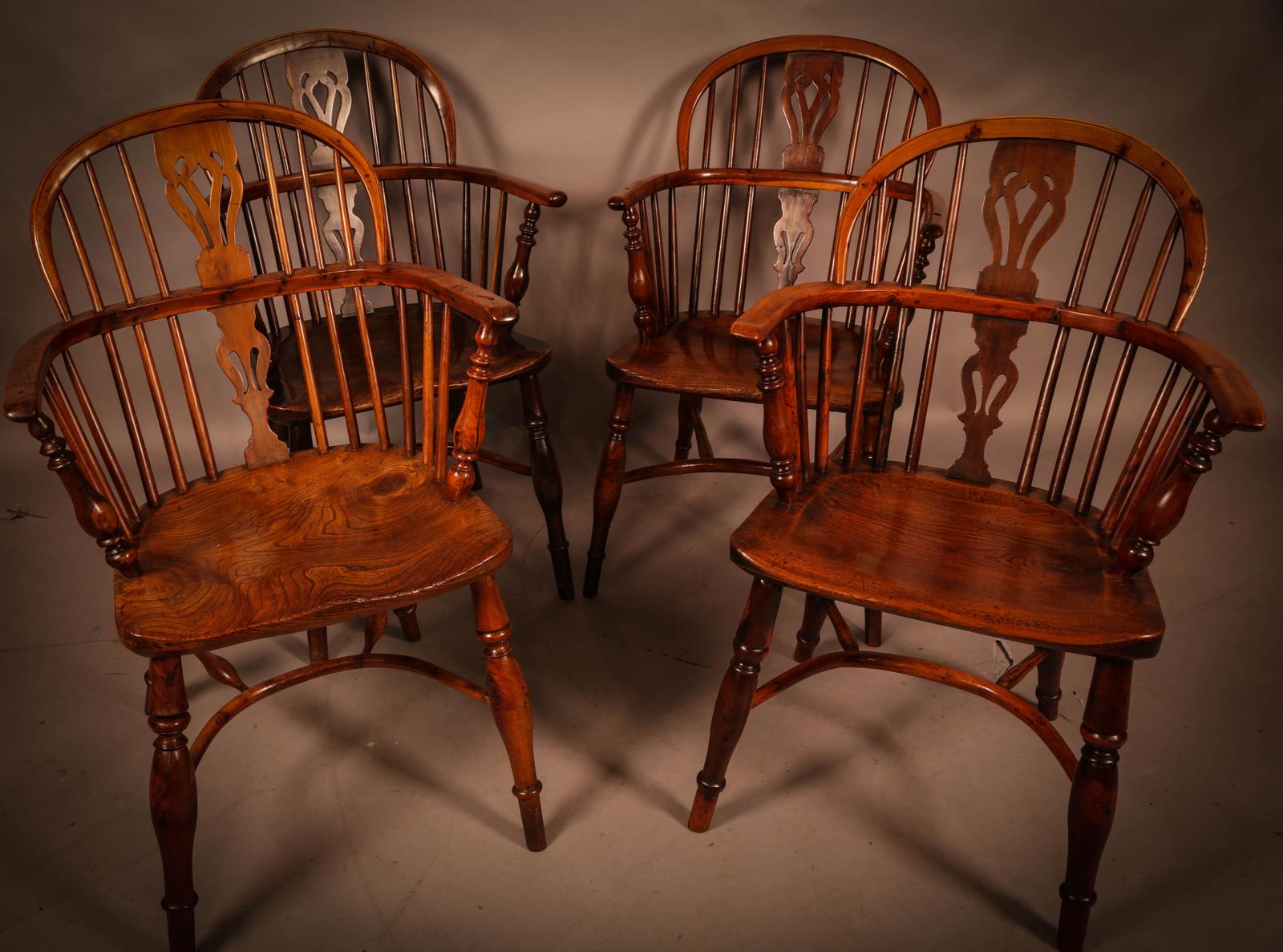 Good Set of 4 Yew Wood Windsor Chairs by George Nicholson (1 of 17) Good Set of 4 Yew Wood Windsor Chairs by George Nicholson (1 of 17)