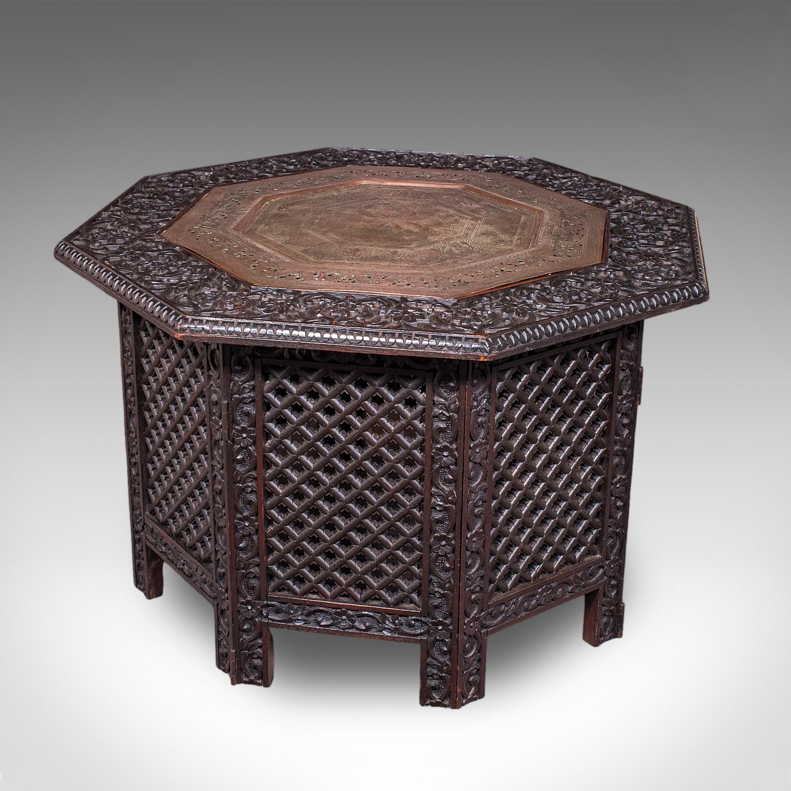 Antique Veranda Tea Table, Indian, Copper Inset, Benares, Occasional c.1900 (1 of 12) Antique Veranda Tea Table, Indian, Copper Inset, Benares, Occasional c.1900 (1 of 12)