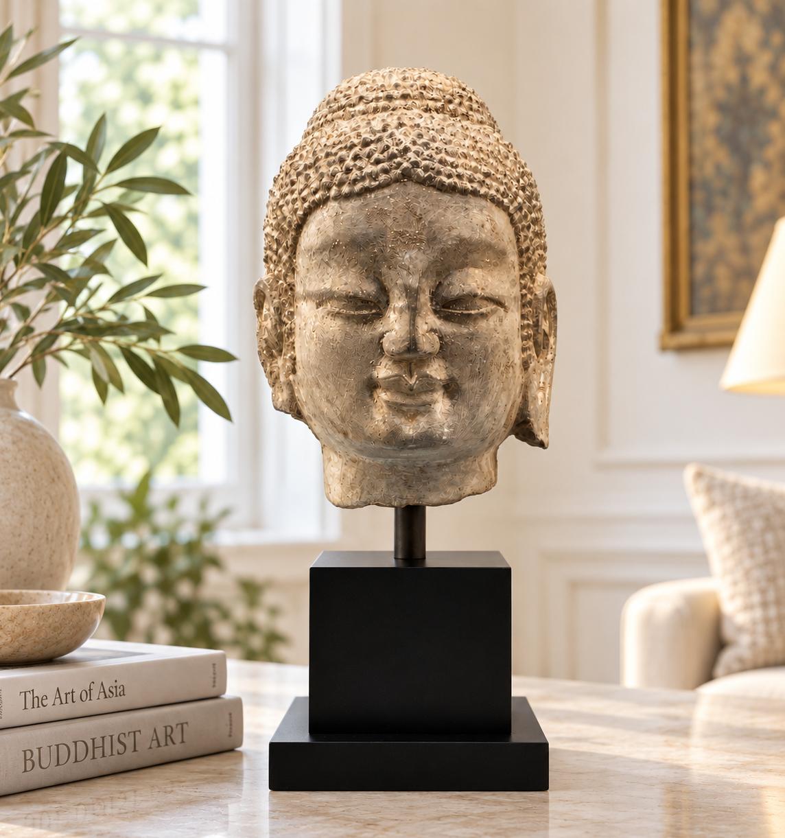 Chinese Limestone Buddha Head – Ming Dynasty or Earlier – Fine Ancient Sculpture (1 of 14) Chinese Limestone Buddha Head – Ming Dynasty or Earlier – Fine Ancient Sculpture (1 of 14)