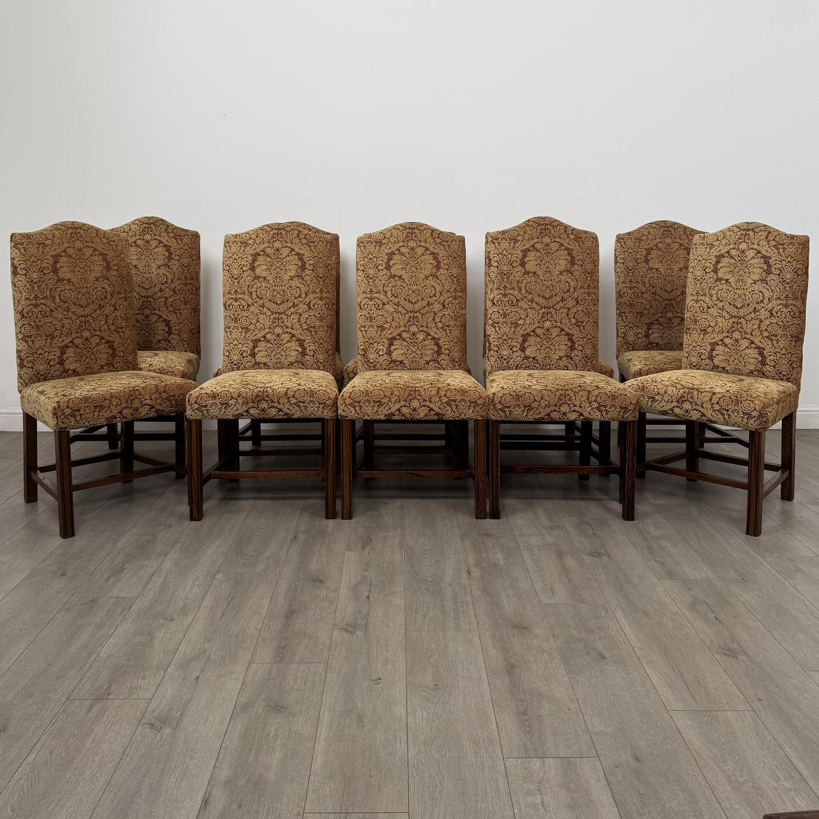 Vintage 20th Century Set Of 10 Dining Chairs In Oak (1 of 9) Vintage 20th Century Set Of 10 Dining Chairs In Oak (1 of 9)