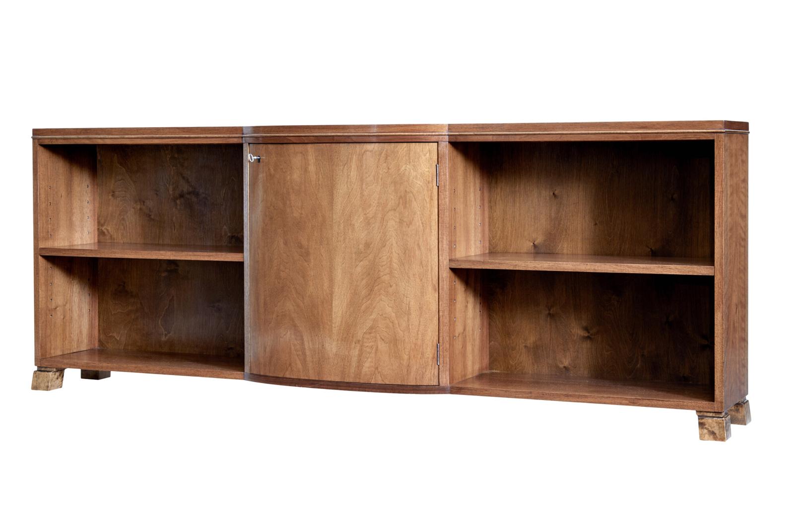 Mid 20th Century Swedish Low Open Bookcase in Walnut (1 of 7) Mid 20th Century Swedish Low Open Bookcase in Walnut (1 of 7)