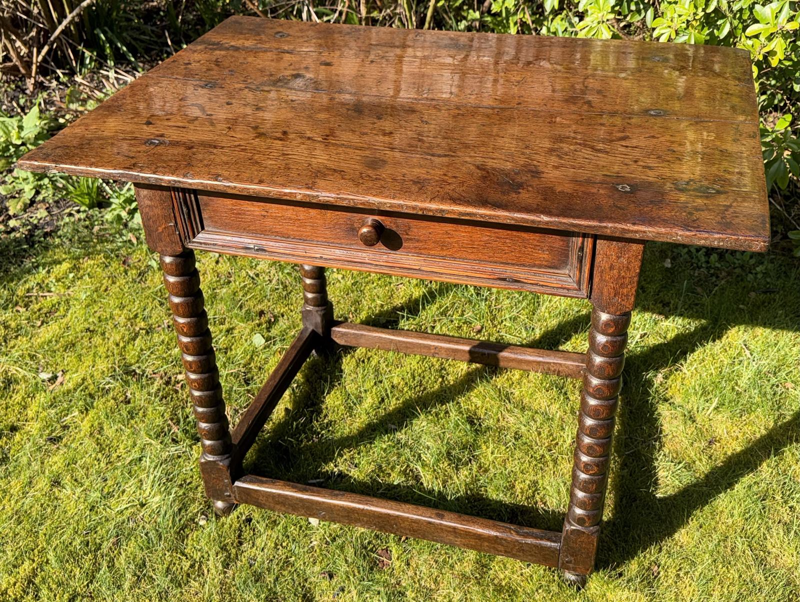 17th Century Oak Side Table (1 of 5)