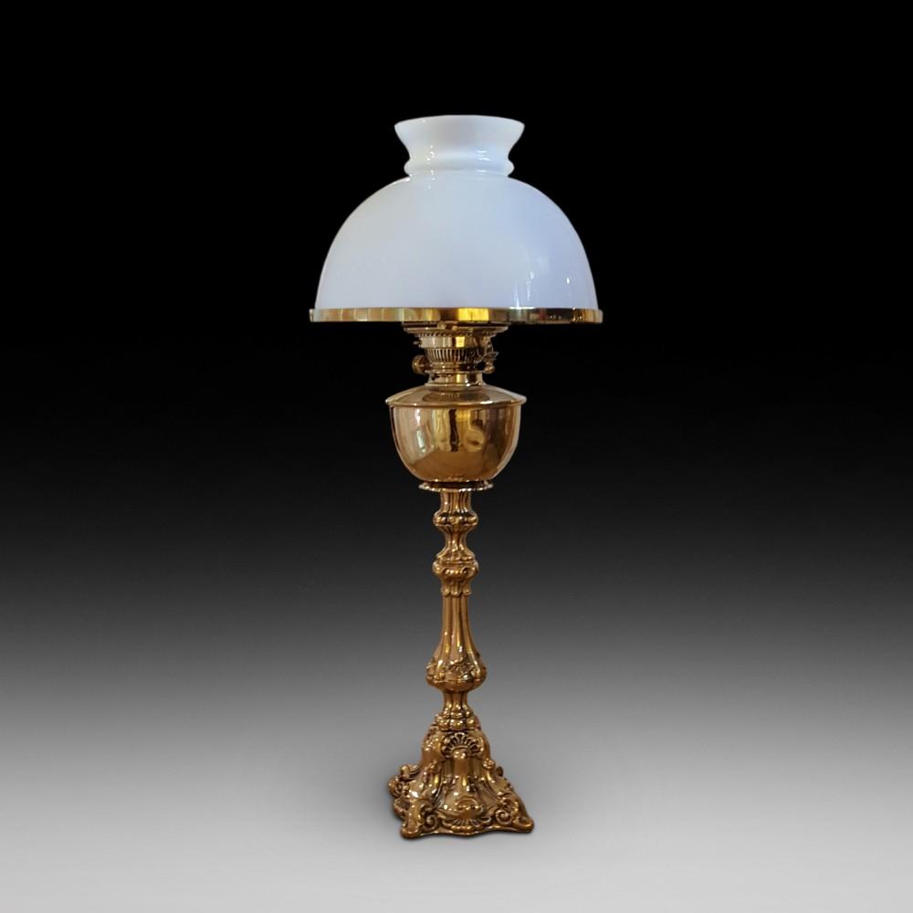 Victorian Brass Oil Lamp with White Glass Shade (1 of 7) Victorian Brass Oil Lamp with White Glass Shade (1 of 7)