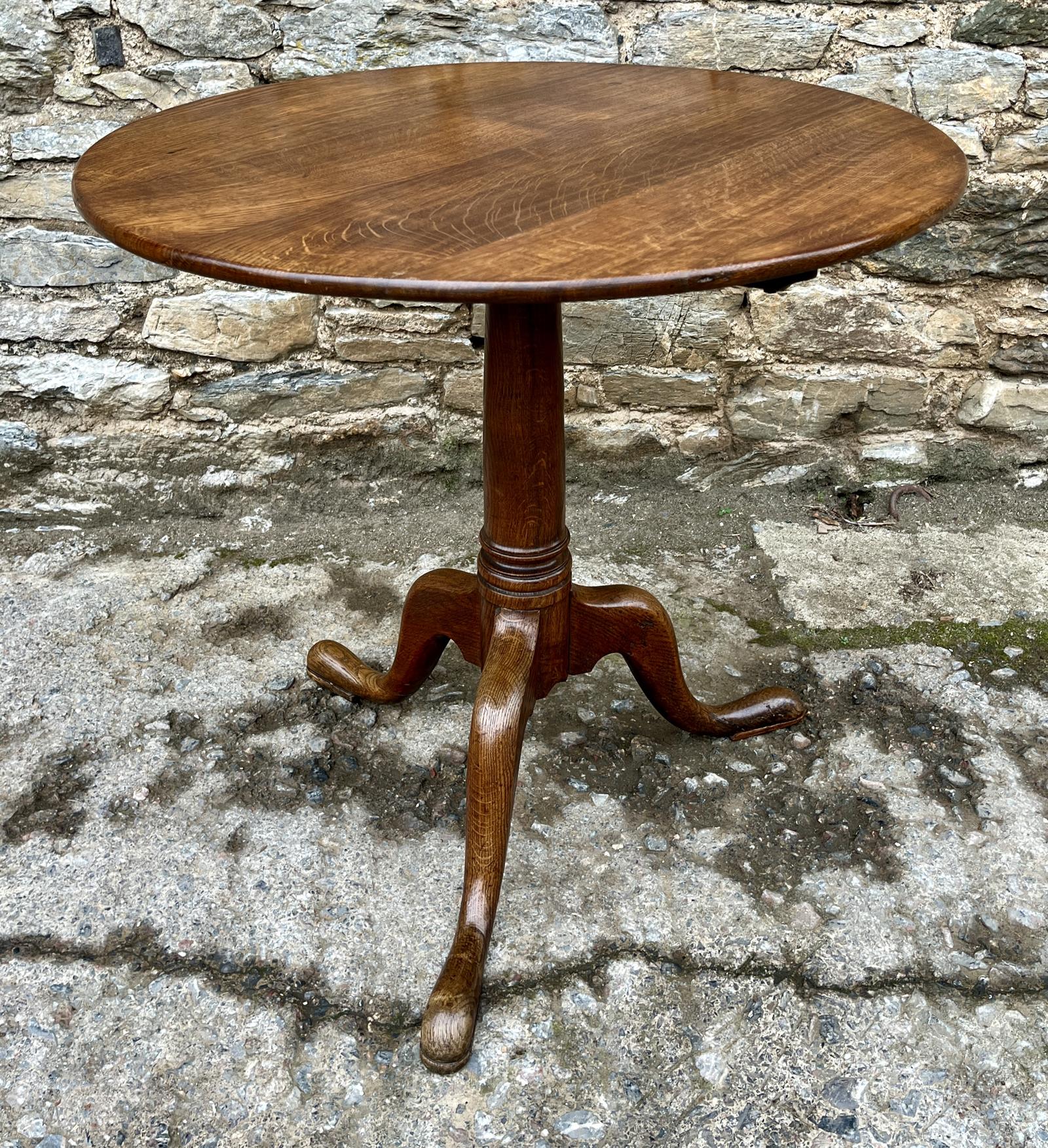 Georgian Oak Tilt Top Wine Table (1 of 13)