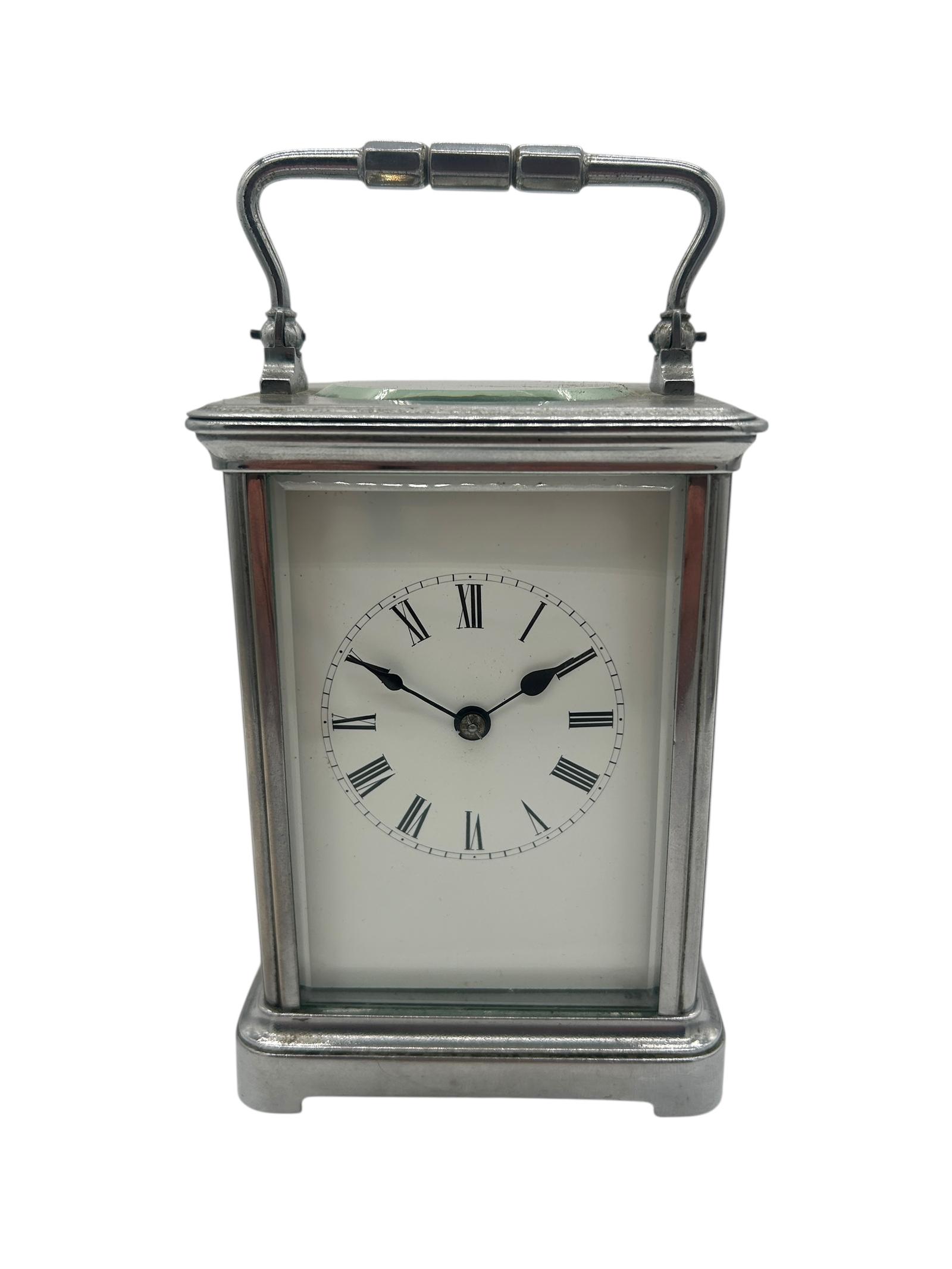 Fabulous Antique French Chrome Plated Carriage Clock ca.1880 (1 of 10)