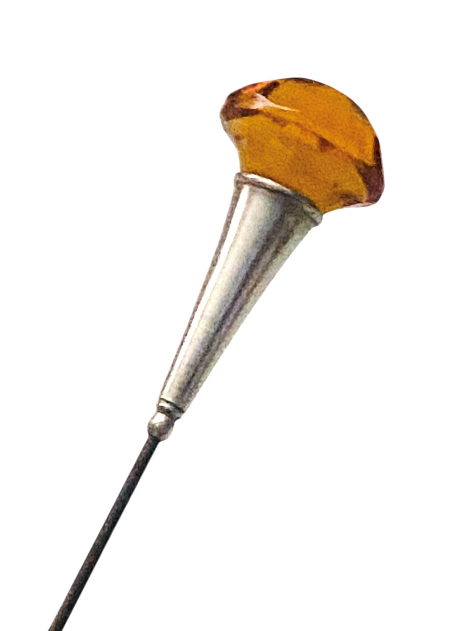 Antique Charles Horner Sterling Silver & Citrine Jewelled Hat Pin Chester 1912 Patented Bayonet Point (1 of 7) Antique Charles Horner Sterling Silver & Citrine Jewelled Hat Pin Chester 1912 Patented Bayonet Point (1 of 7)