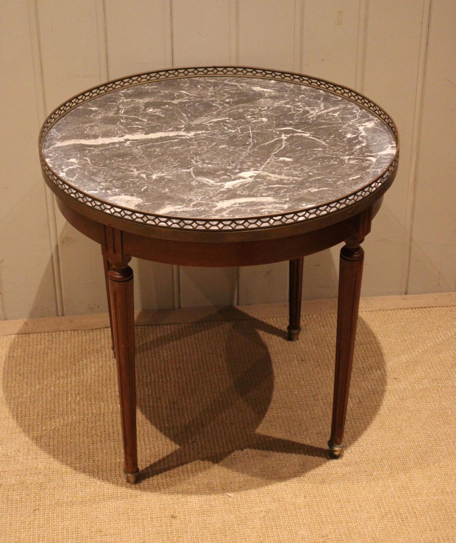 French Marble Top Occasional Table (1 of 10) French Marble Top Occasional Table (1 of 10)