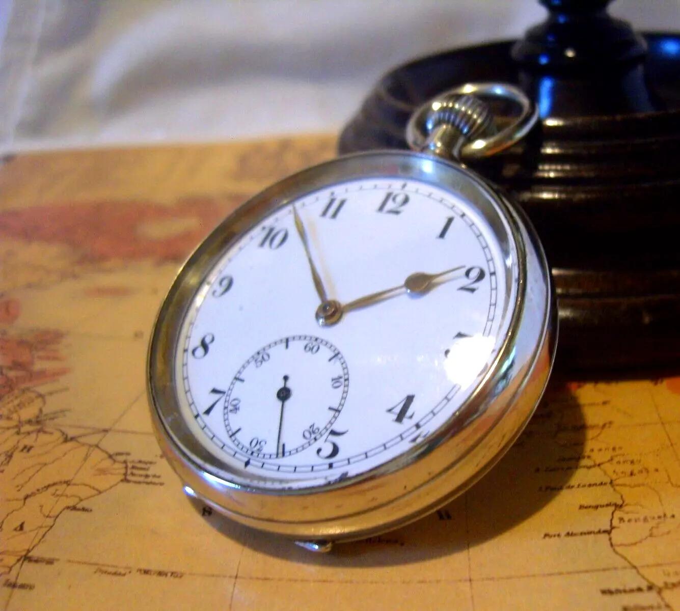 Pocket Watch 1920s Antique Swiss Limit 15 Jewel 16sz Nickel Case FWO (1 of 14)