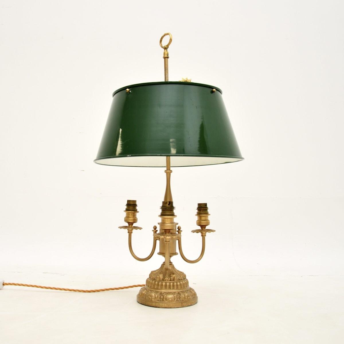 Antique Gilt Metal and Tole Table Lamp (1 of 5) Antique Gilt Metal and Tole Table Lamp (1 of 5)