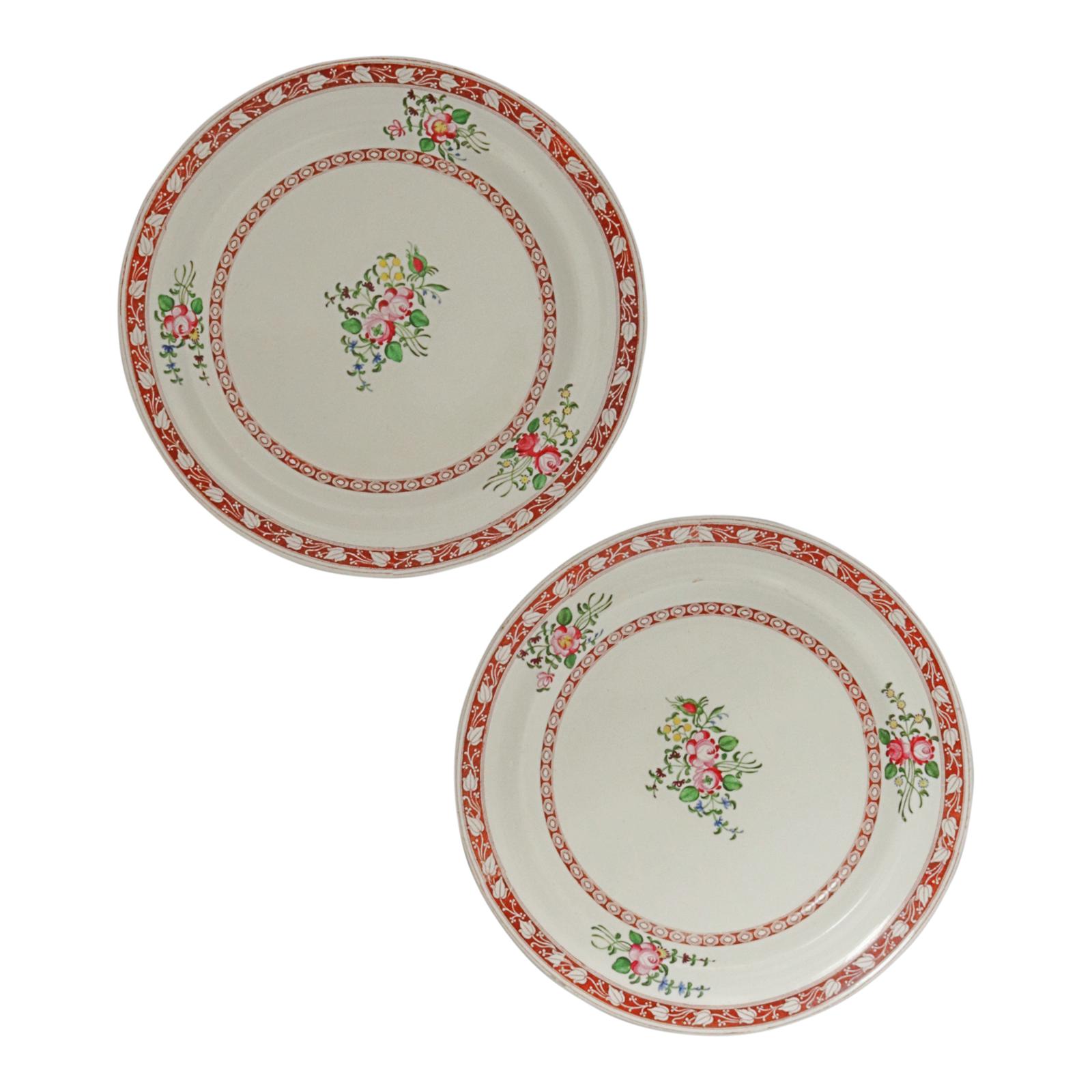 Pair of Spode Creamware Plates (1 of 3)