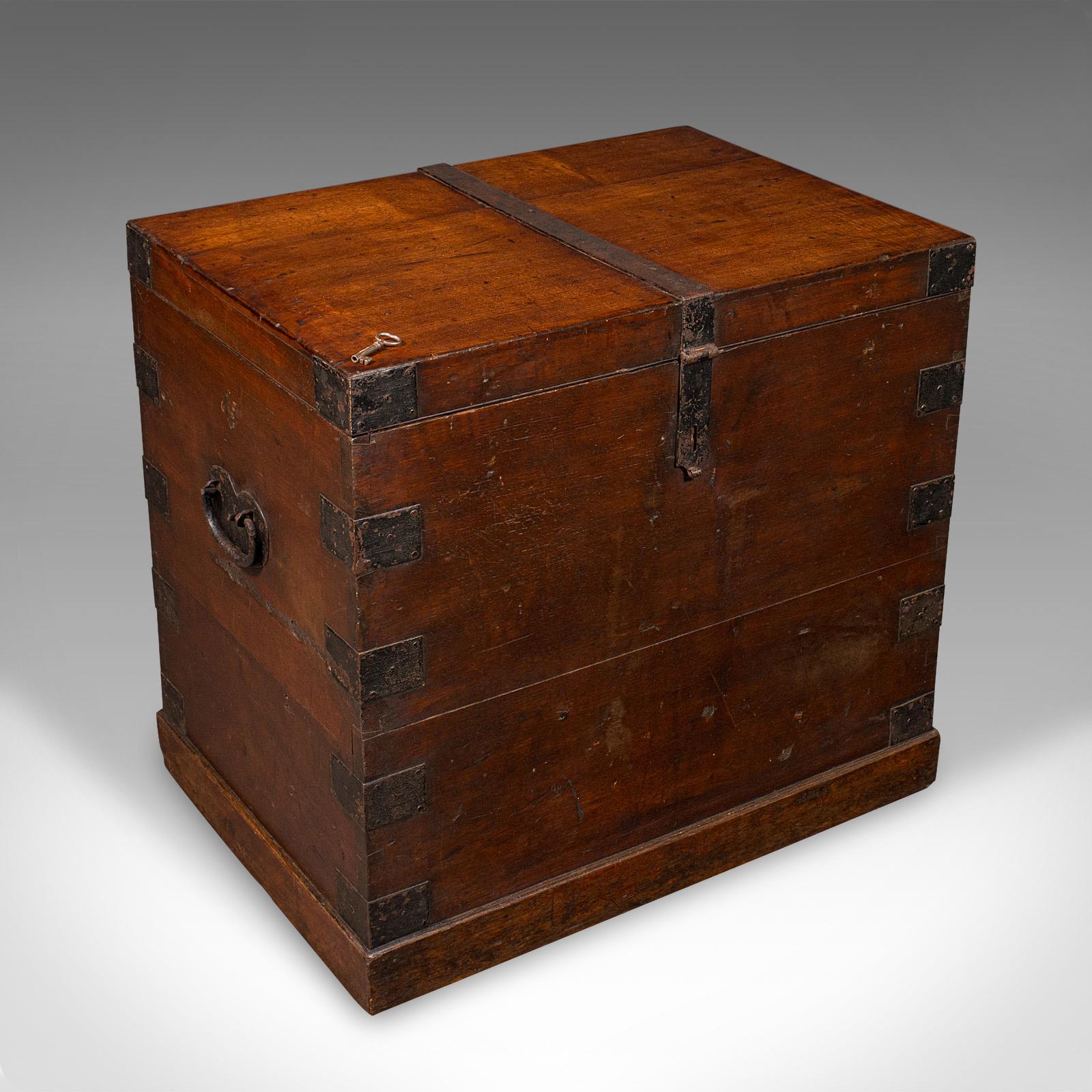 Antique Silver Chest, English, Oak, Iron Bound, Lined Storage Trunk - Georgian c.1800 (1 of 11)
