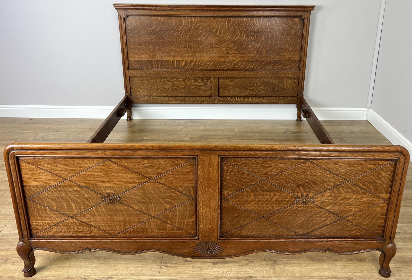 Bed Vintage French Oak King Size Bed Frame Carved Headboard (1 of 9) Bed Vintage French Oak King Size Bed Frame Carved Headboard (1 of 9)