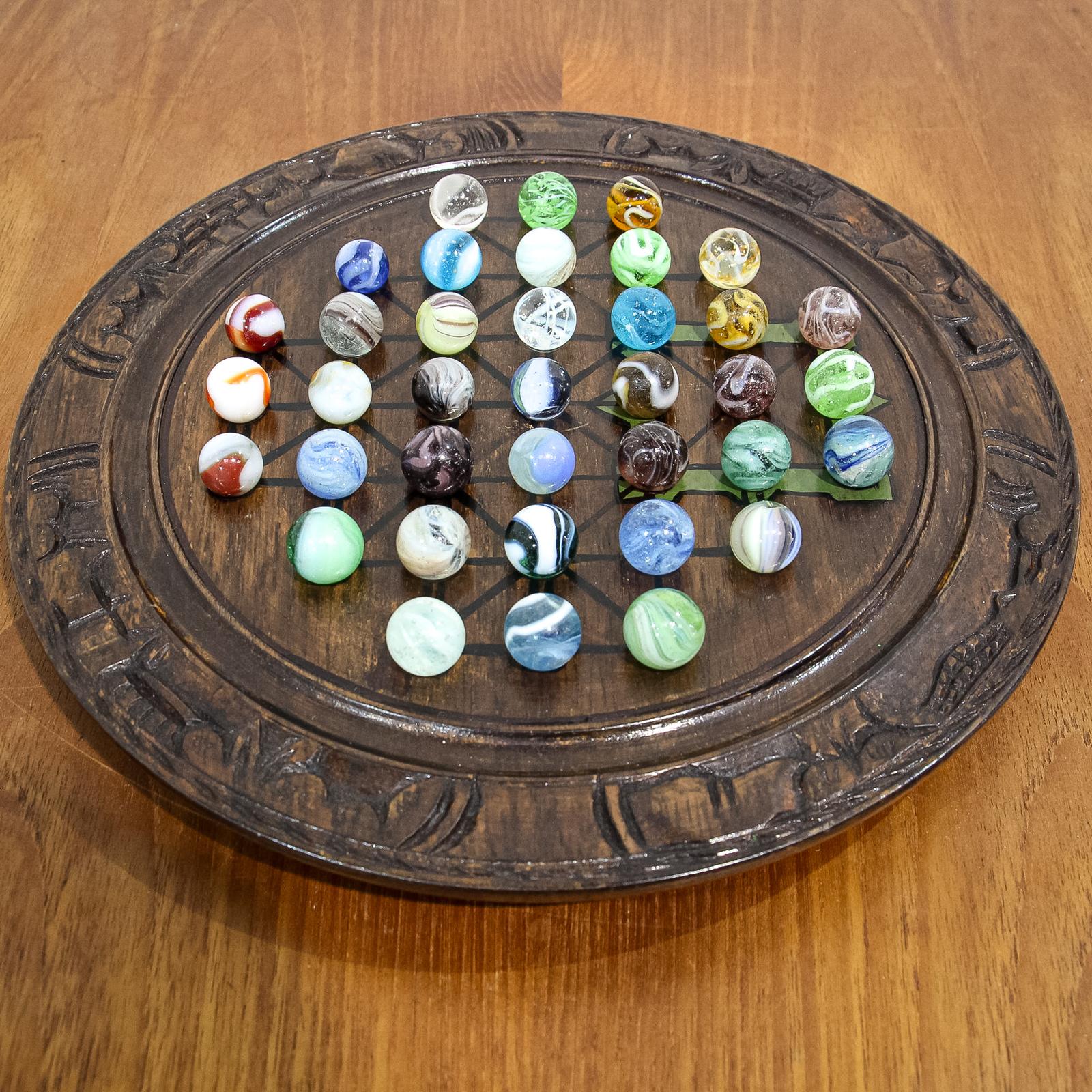 19th Century Mahogany Solitaire Board (1 of 10)