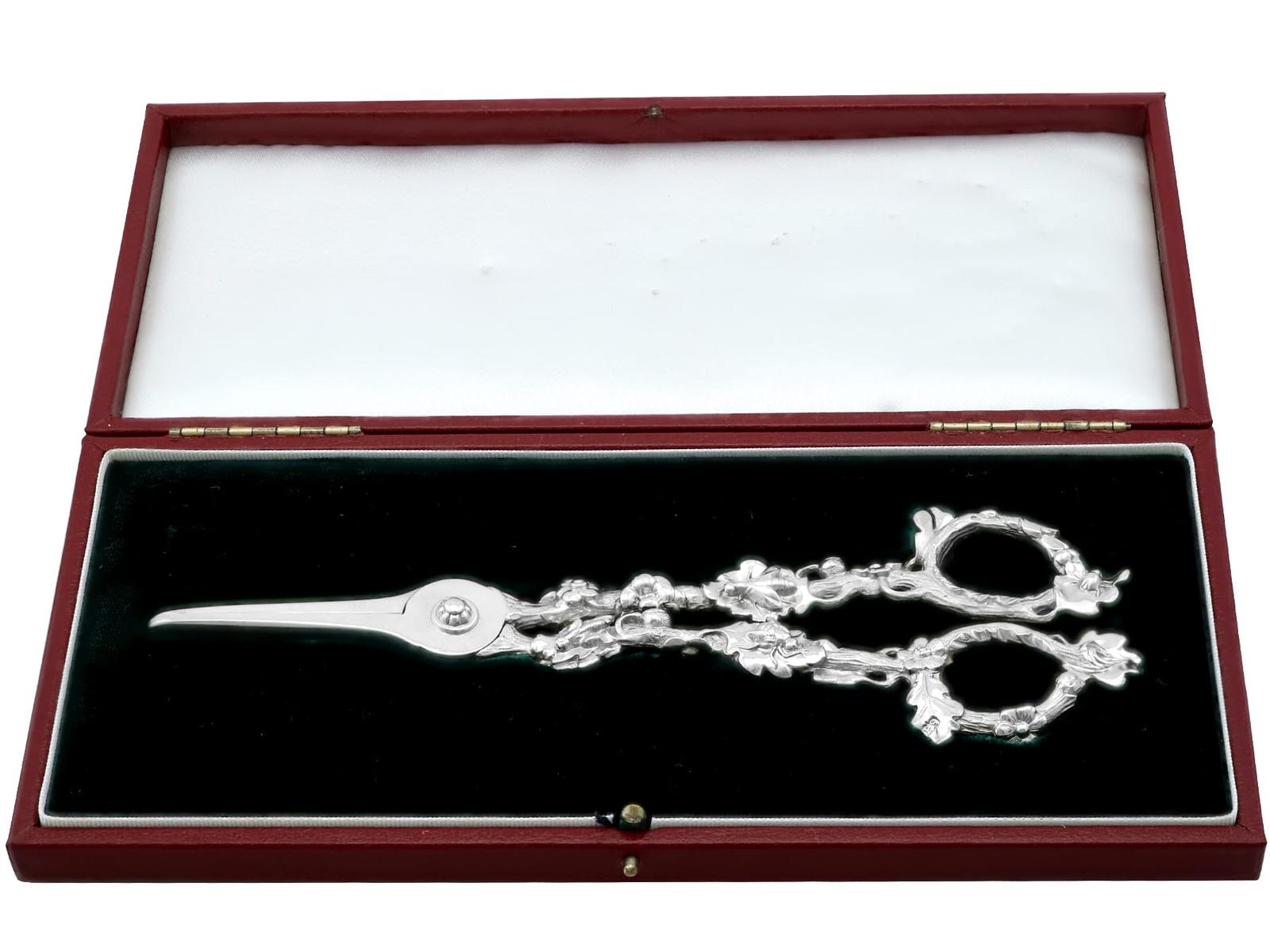 Antique William IV Sterling Silver Grape Shears by Paul Storr (1 of 19)