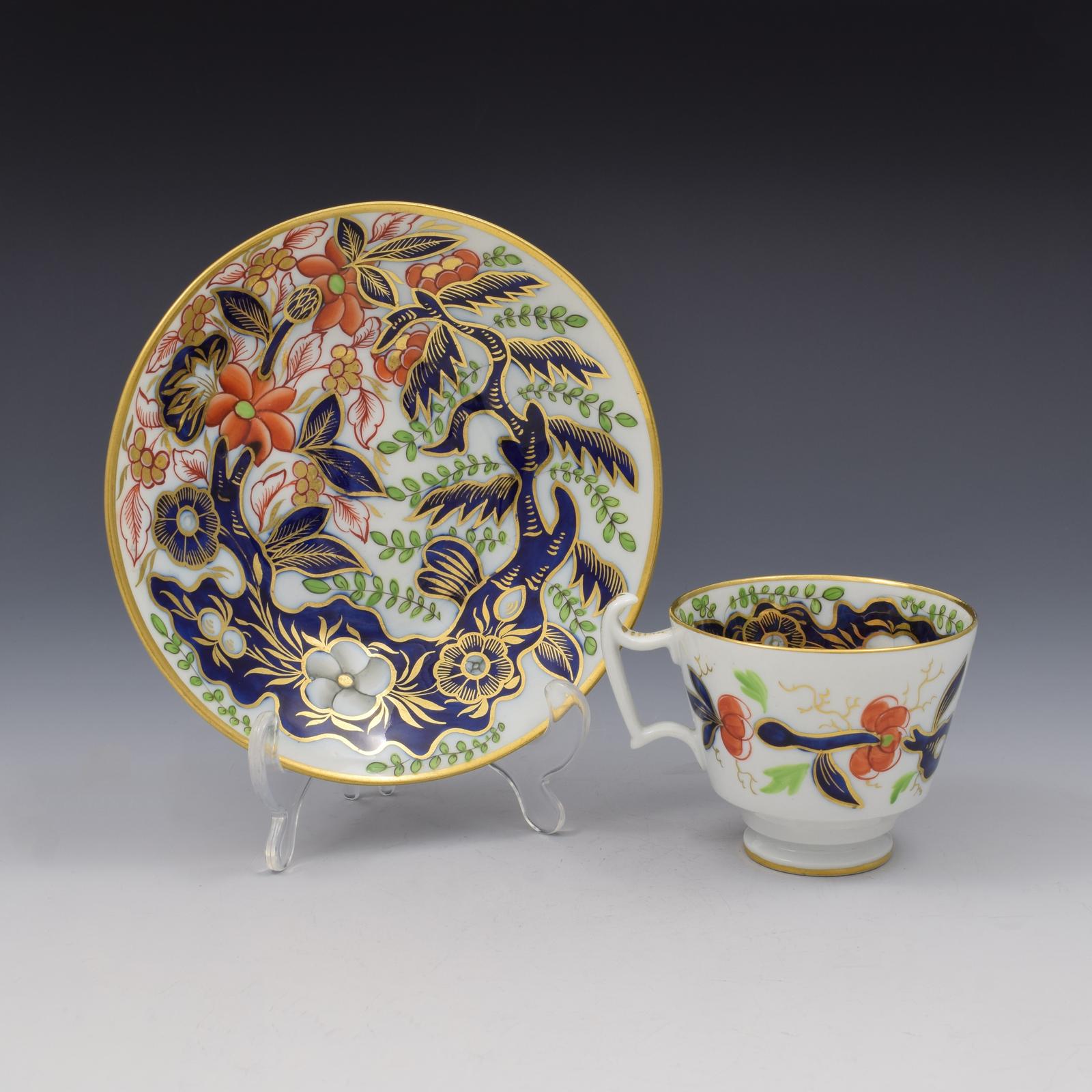 Georgian Coalport Porcelain Imari Pattern Coffee Cup & Saucer c.1815 (1 of 11)