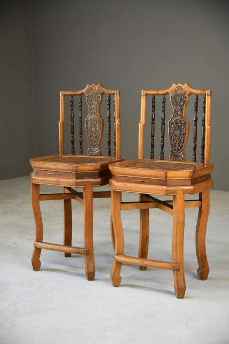 Pair of Asian Side Chairs (1 of 12)