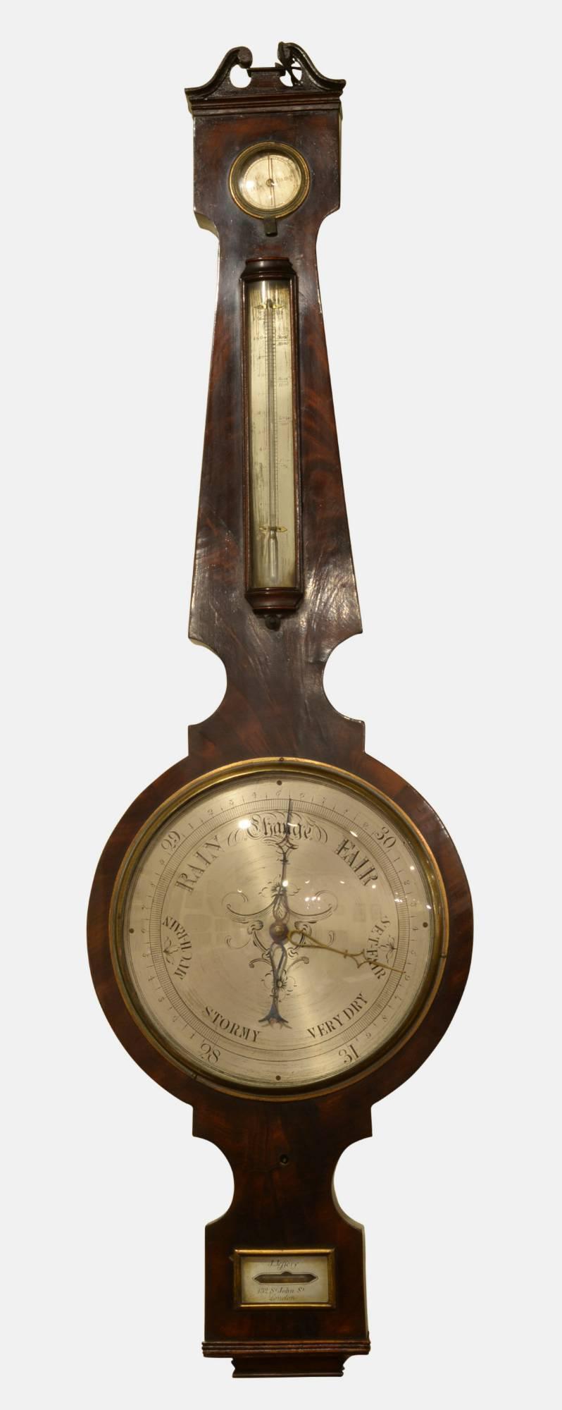 Mahogany Cased George III Wheel Barometer c.1820 (1 of 1) Mahogany Cased George III Wheel Barometer c.1820 (1 of 1)