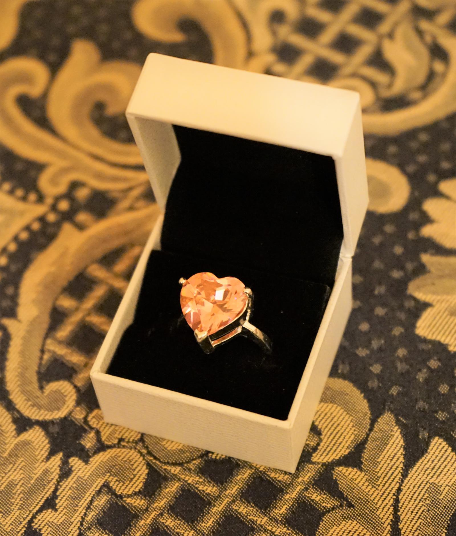Vintage New Old Stock Pink C Z Dress Ring (1 of 6)