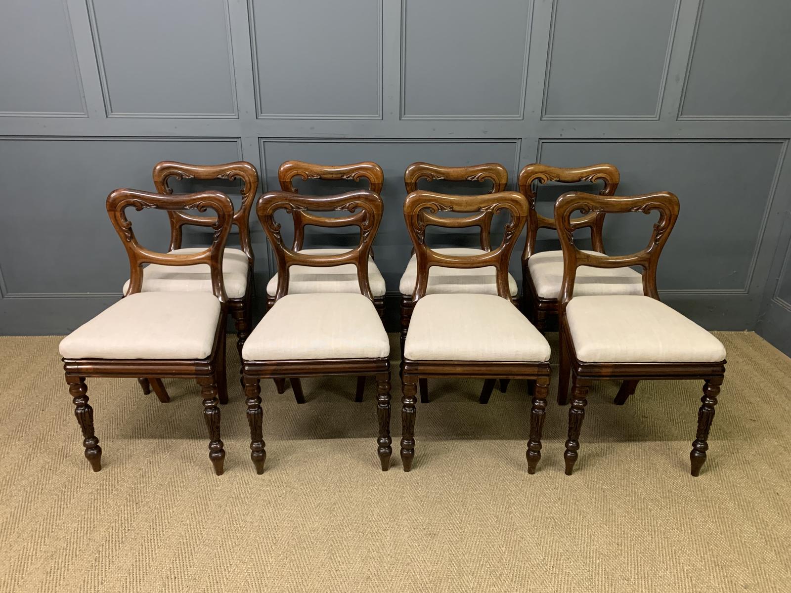 Set of 8 Early Victorian Rosewood Chairs (1 of 13)