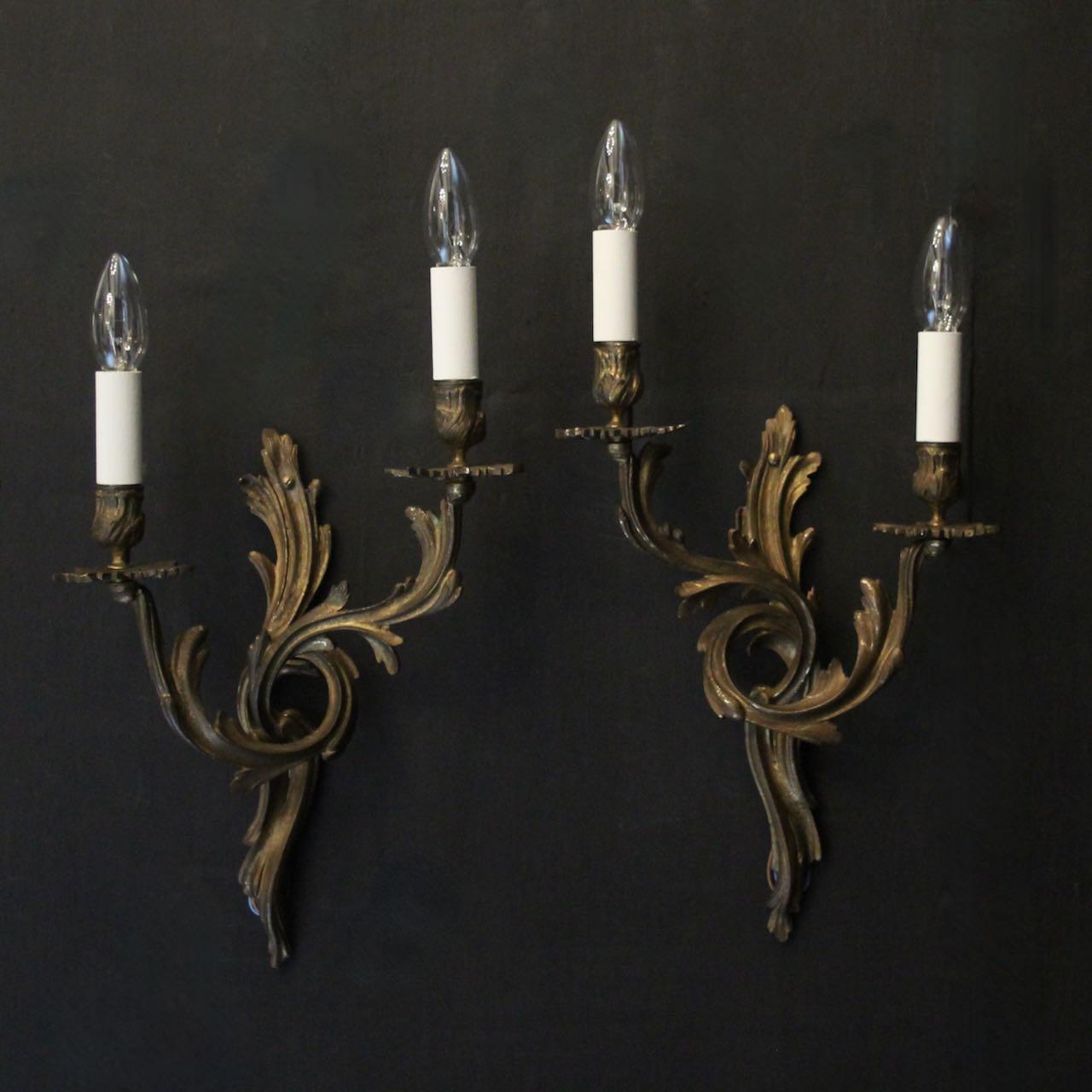 French Gilded Bronze Antique Wall Sconces (1 of 10) French Gilded Bronze Antique Wall Sconces (1 of 10)