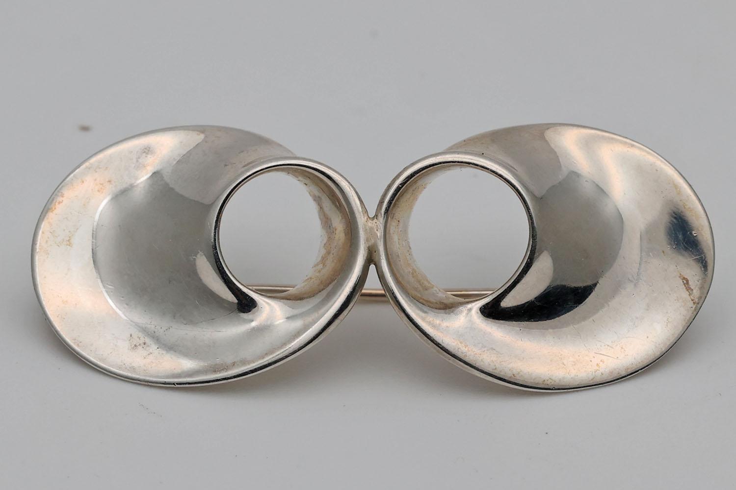 Georg Jensen Silver Brooch 'Mobius' Brooch (1 of 2)