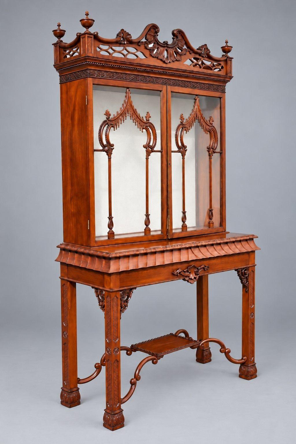 Late Victorian Chinese Chippendale Style Mahogany Display Cabinet (1 of 8) Late Victorian Chinese Chippendale Style Mahogany Display Cabinet (1 of 8)