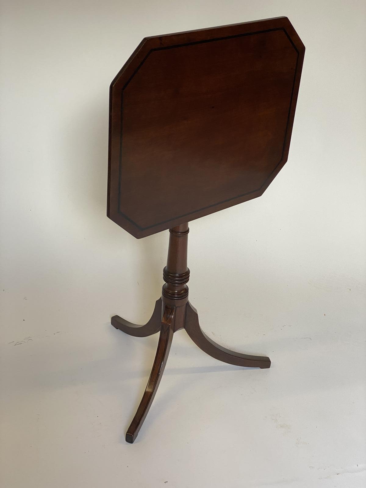 Regency Mahogany & Ebonised Inlay Tip Up Table (1 of 7)
