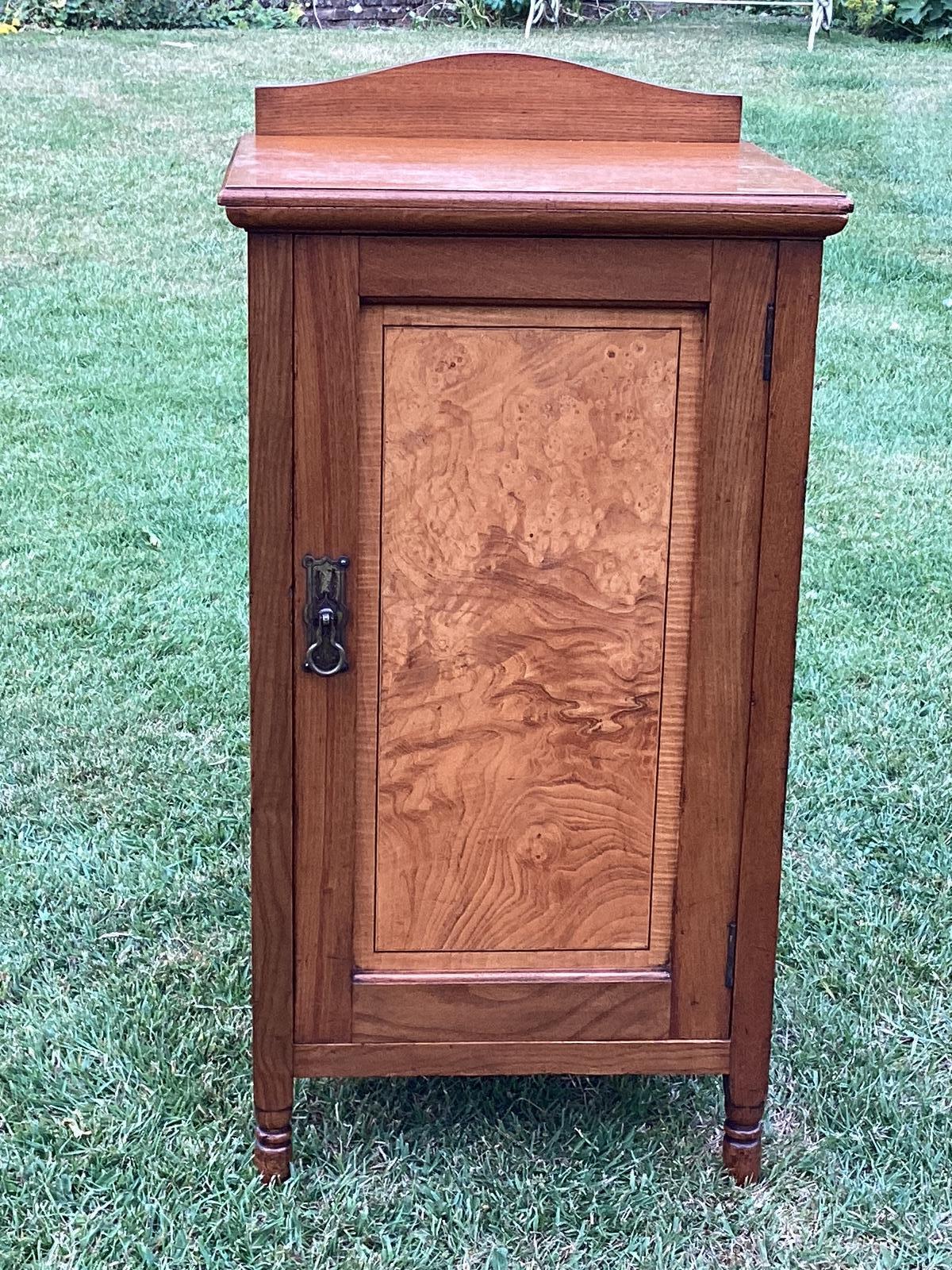 Maple & Co Victorian Light Birch Bedside Cabinet / Cupboard (1 of 11)