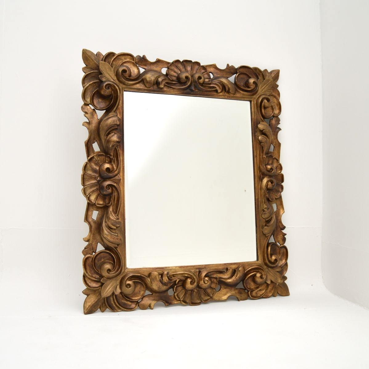 Antique French Giltwood Rococo Style Mirror (1 of 8)
