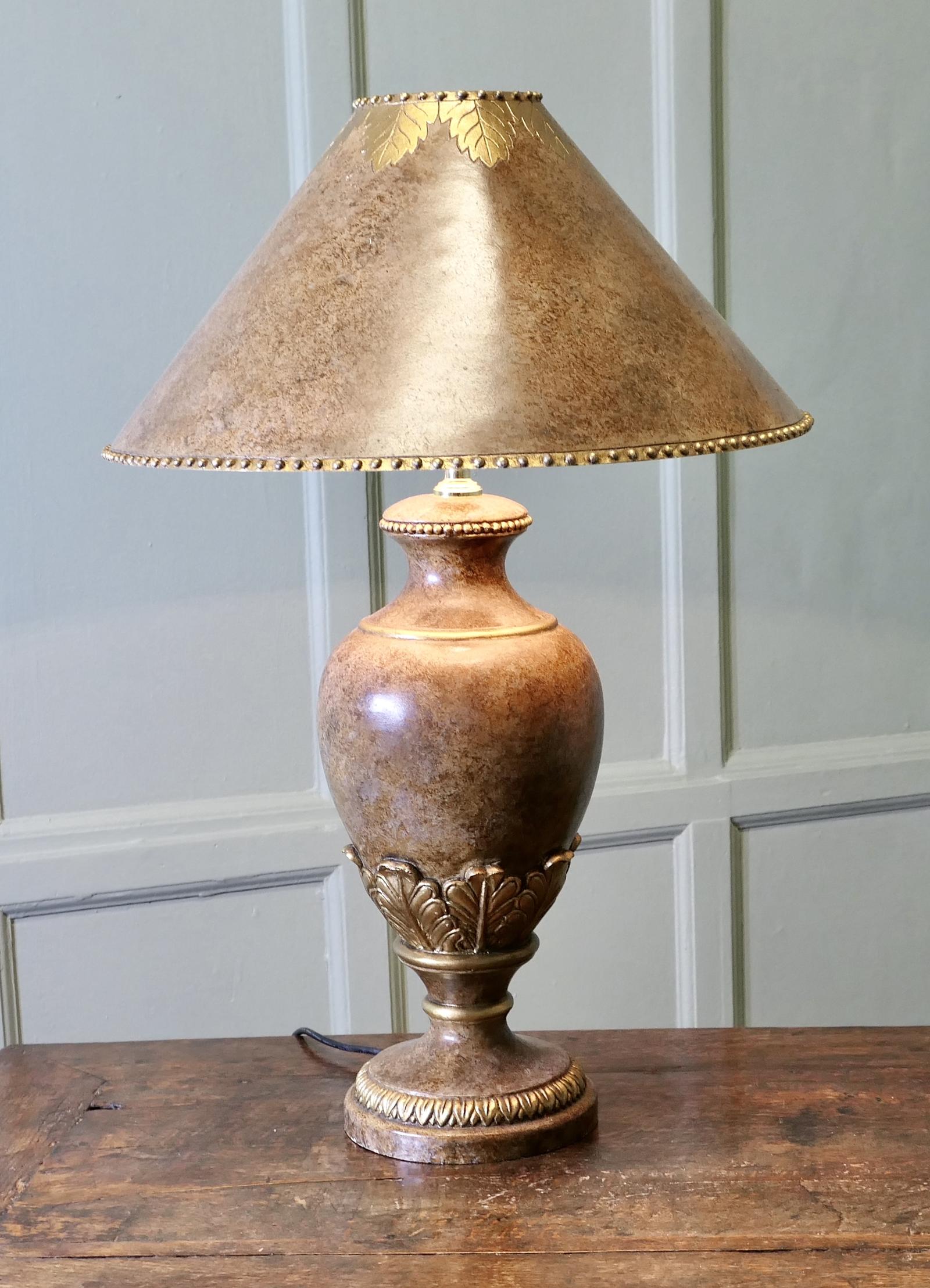 Large Italian Simulated Marble Table Lamp (1 of 8)