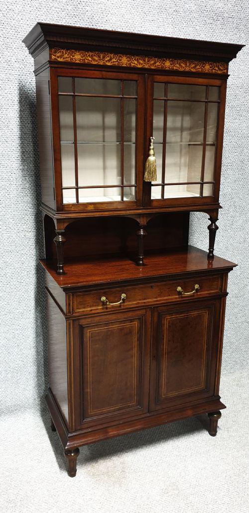 Very Nice Inlaid Mahogany Cabinet (1 of 1)