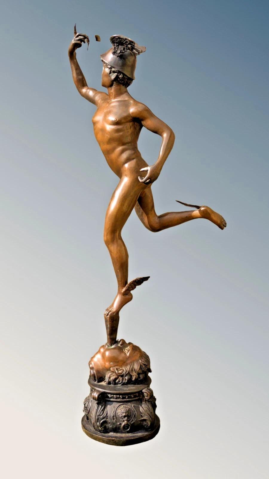 Bronze Statue of Flying Mercury after Giambologna (1 of 7) Bronze Statue of Flying Mercury after Giambologna (1 of 7)